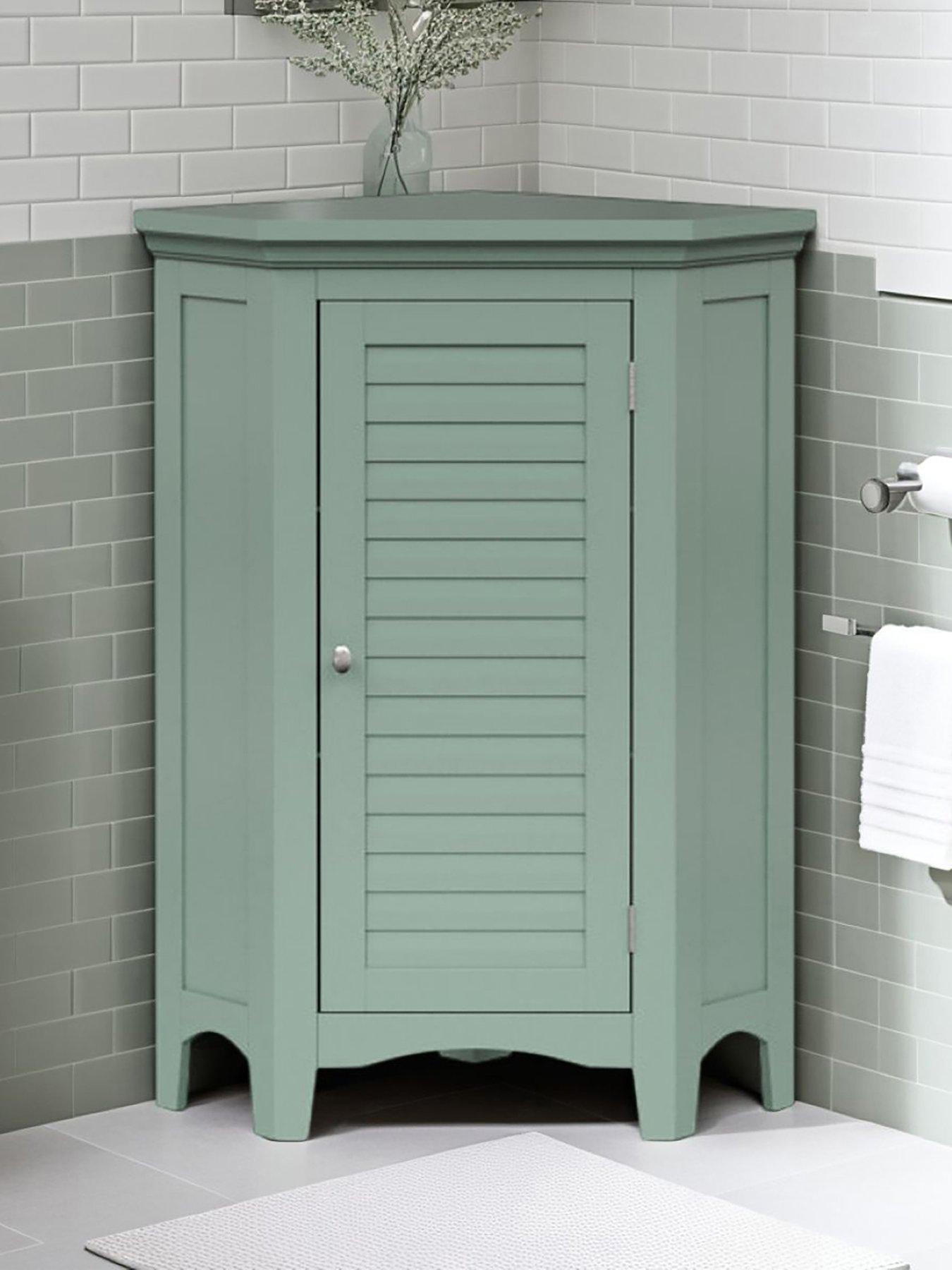  image of teamson-home-glancy-one-shutter-doors-wooden-corner-stand-floor-cabinet-34