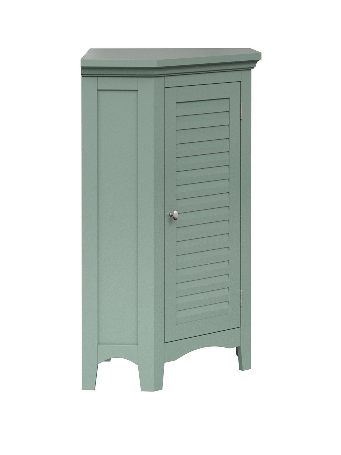  image of teamson-home-glancy-one-shutter-doors-wooden-corner-stand-floor-cabinet-34