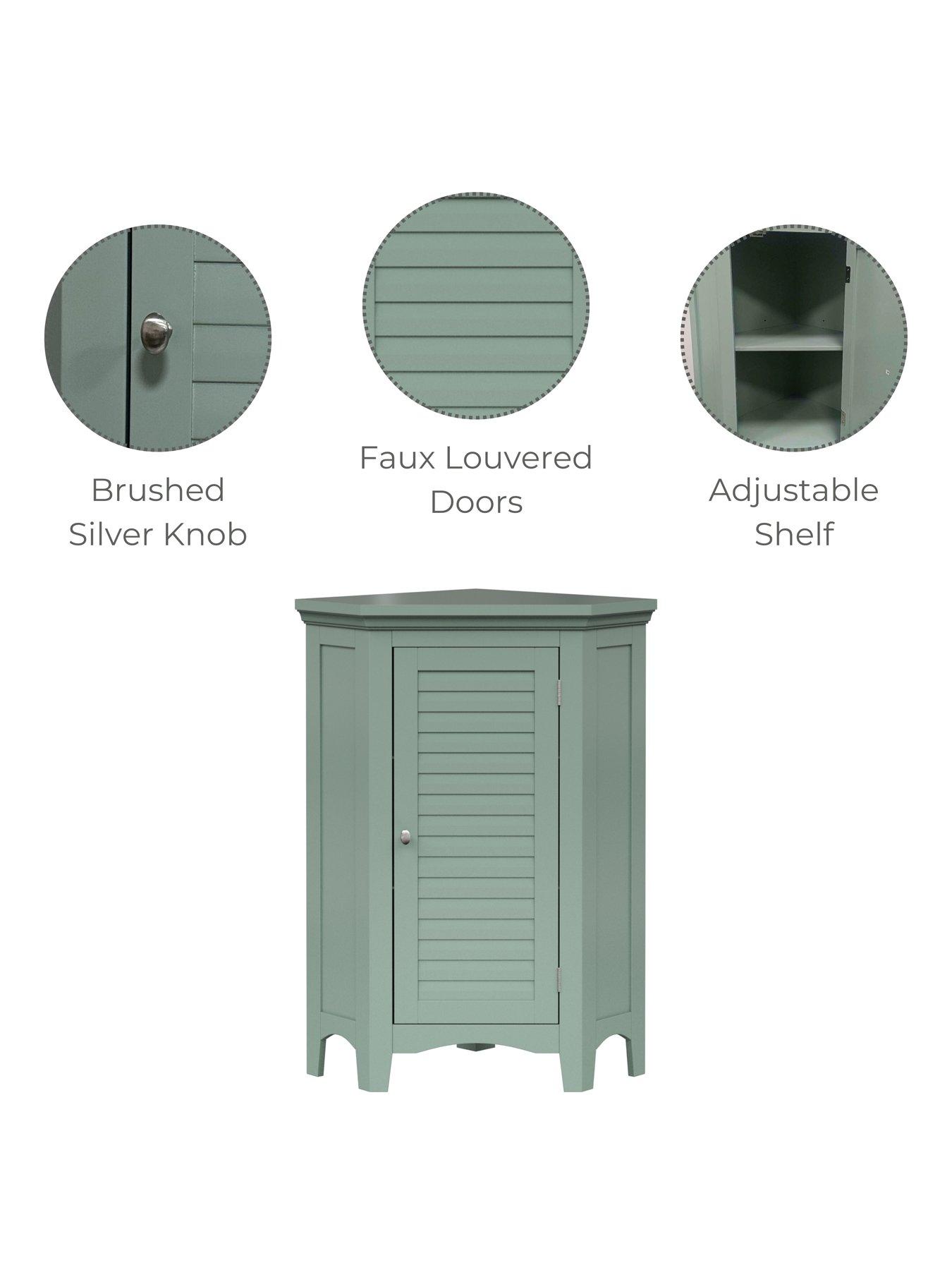  image of teamson-home-glancy-one-shutter-doors-wooden-corner-stand-floor-cabinet-34