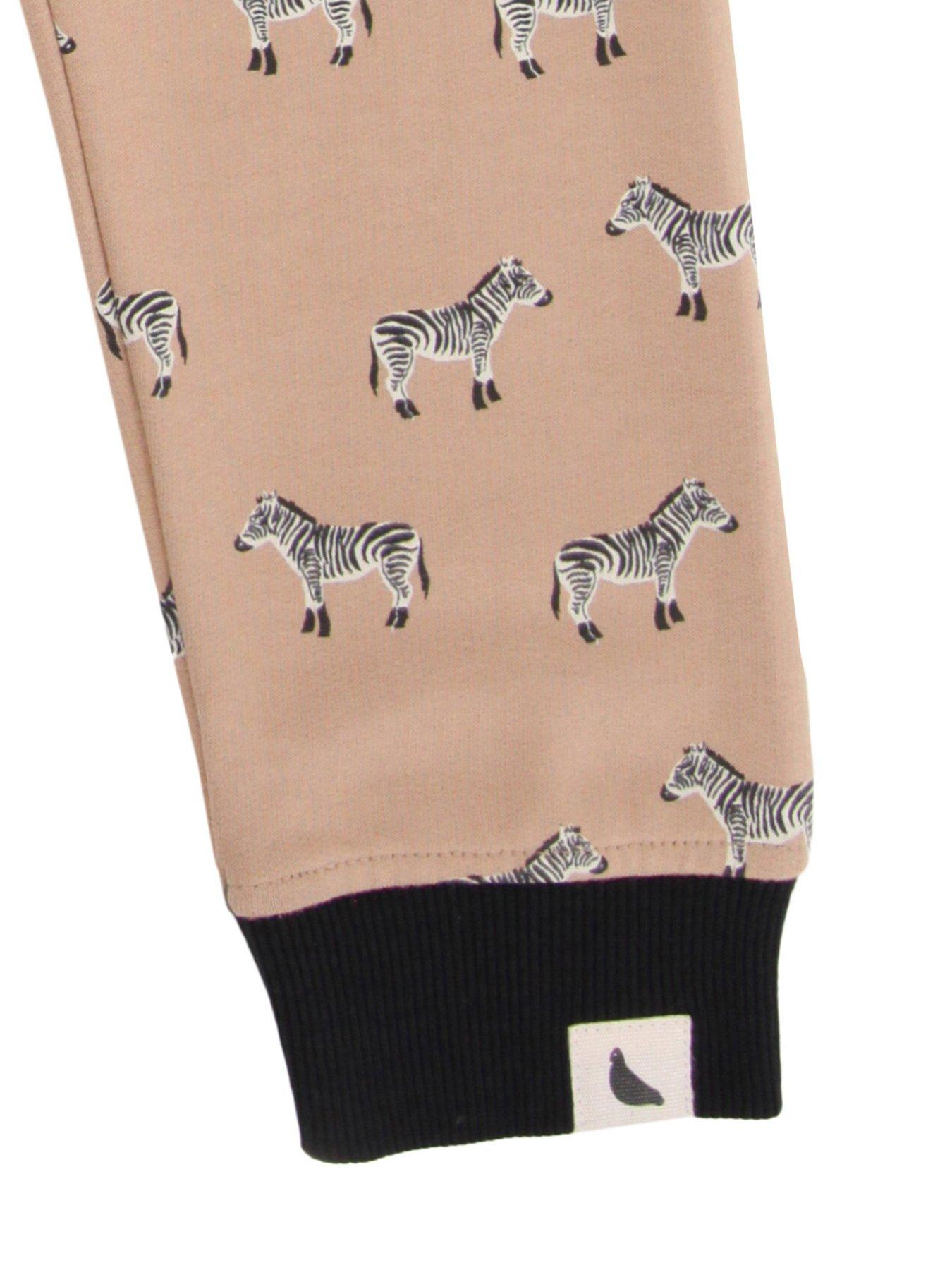  image of turtledove-london-kids-zebra-joggers-light-brown