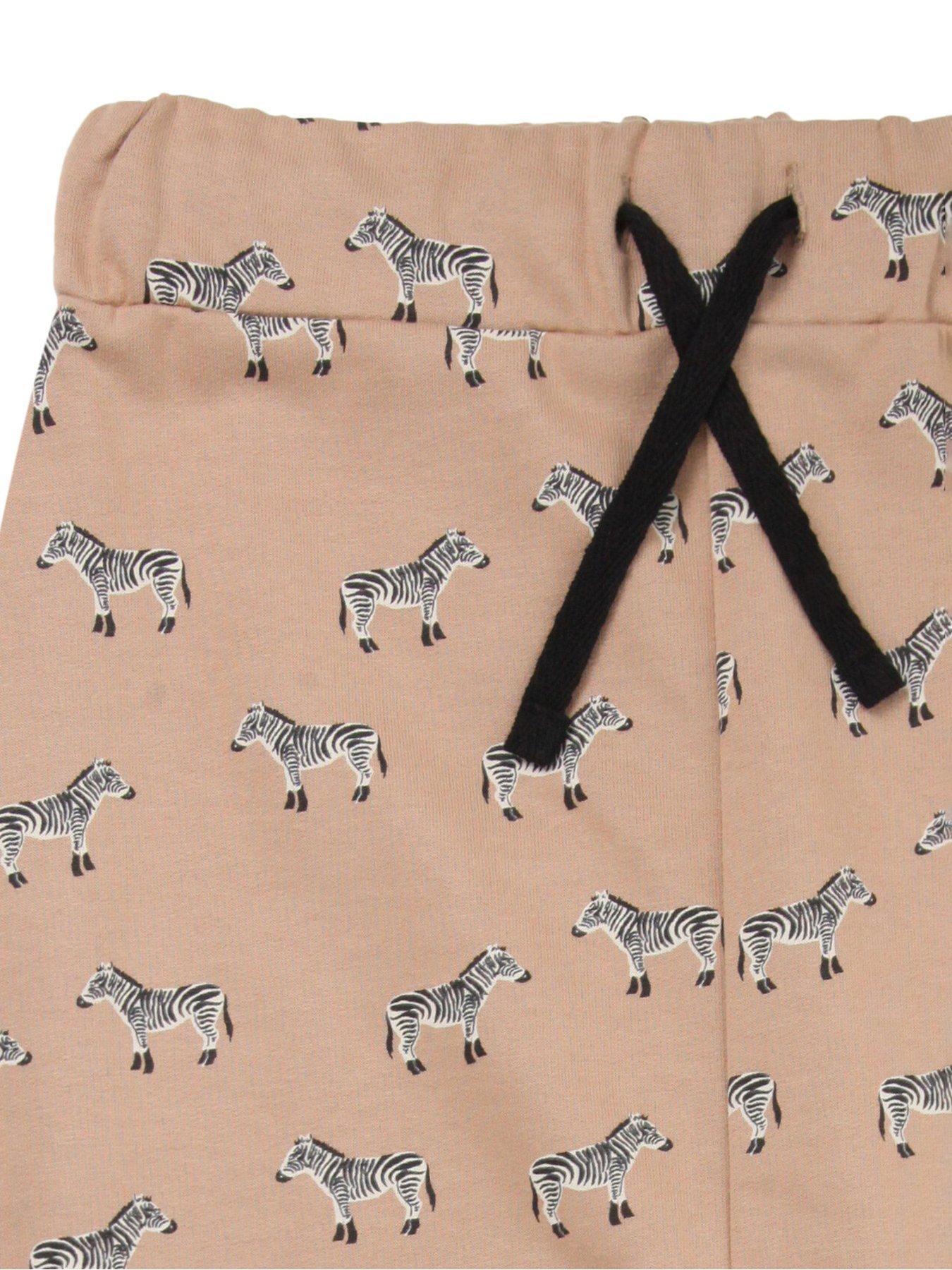  image of turtledove-london-kids-zebra-joggers-light-brown