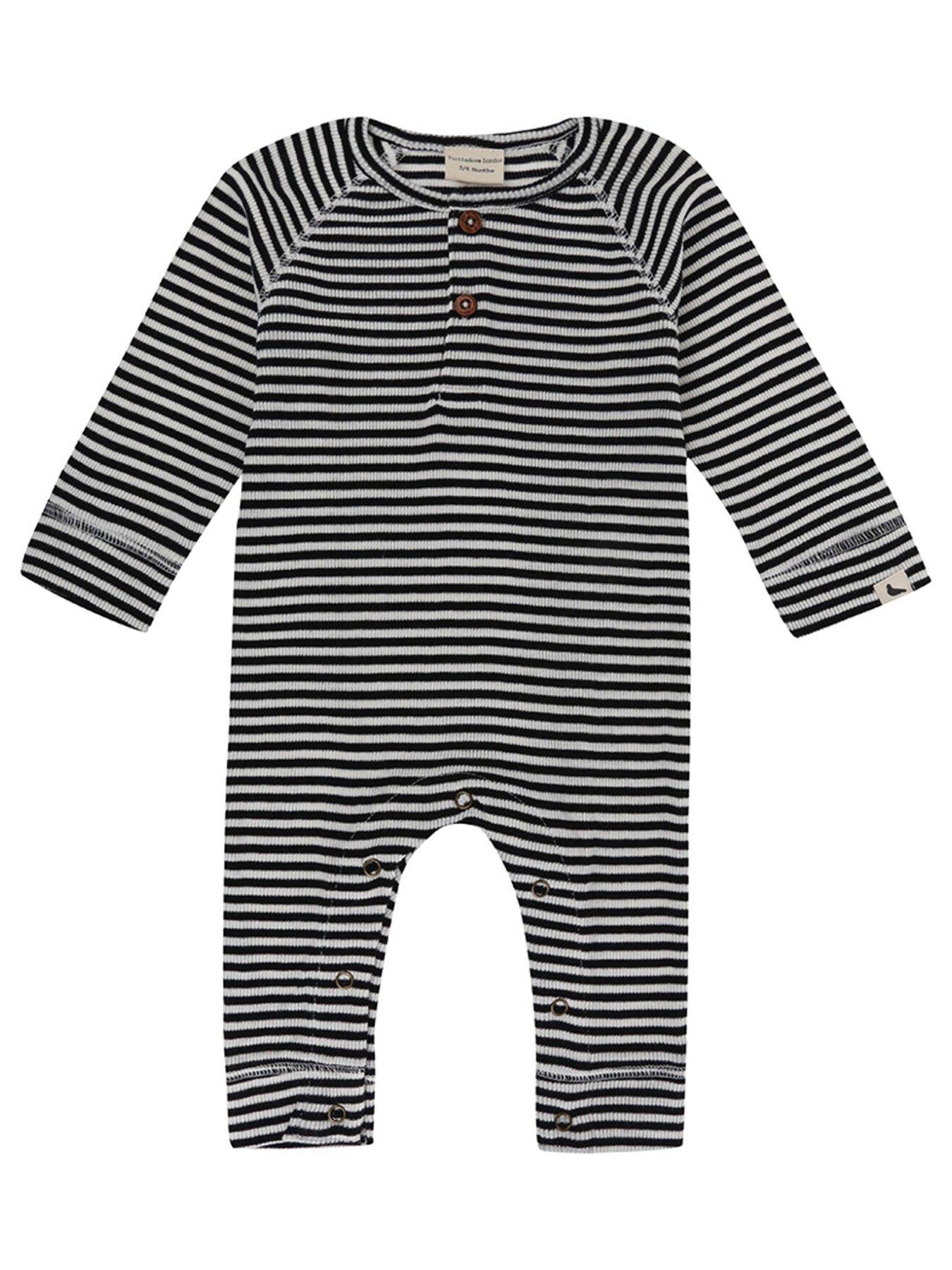  image of turtledove-london-baby-stripe-rib-playsuit-multi