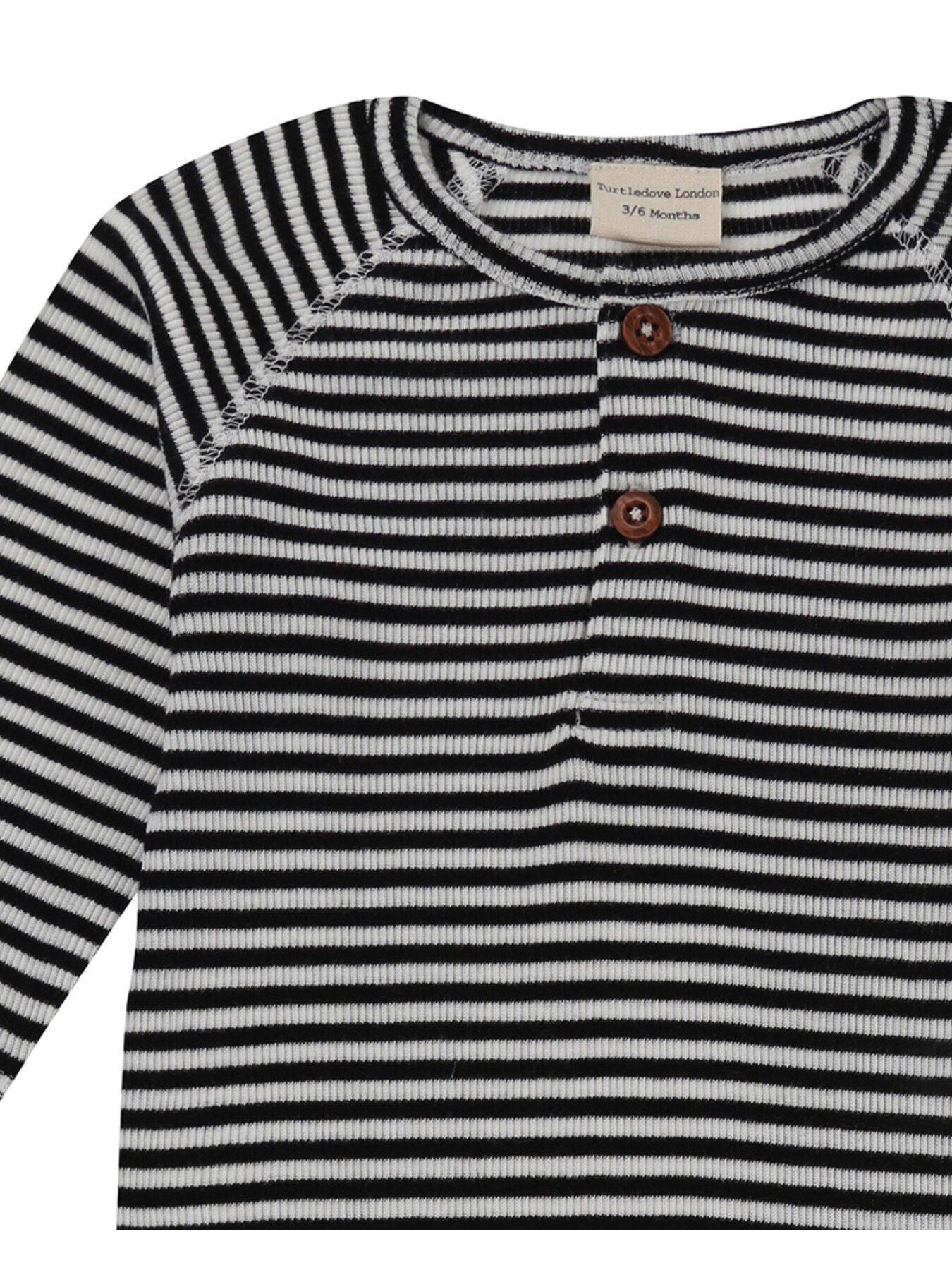  image of turtledove-london-baby-stripe-rib-playsuit-multi