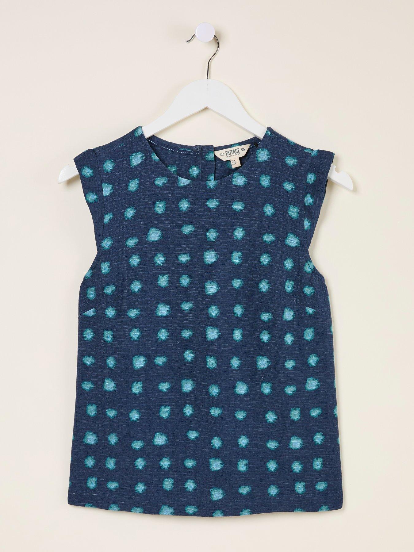 Image 6 of 6 of FatFace Fliss Shibori Spot Vest - Navy