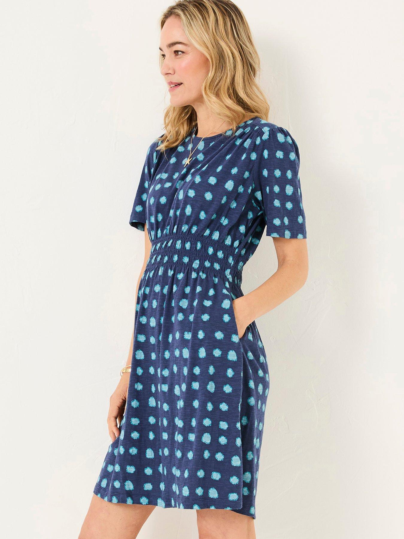 undefined Liv Shibori Spot Dress - Blue