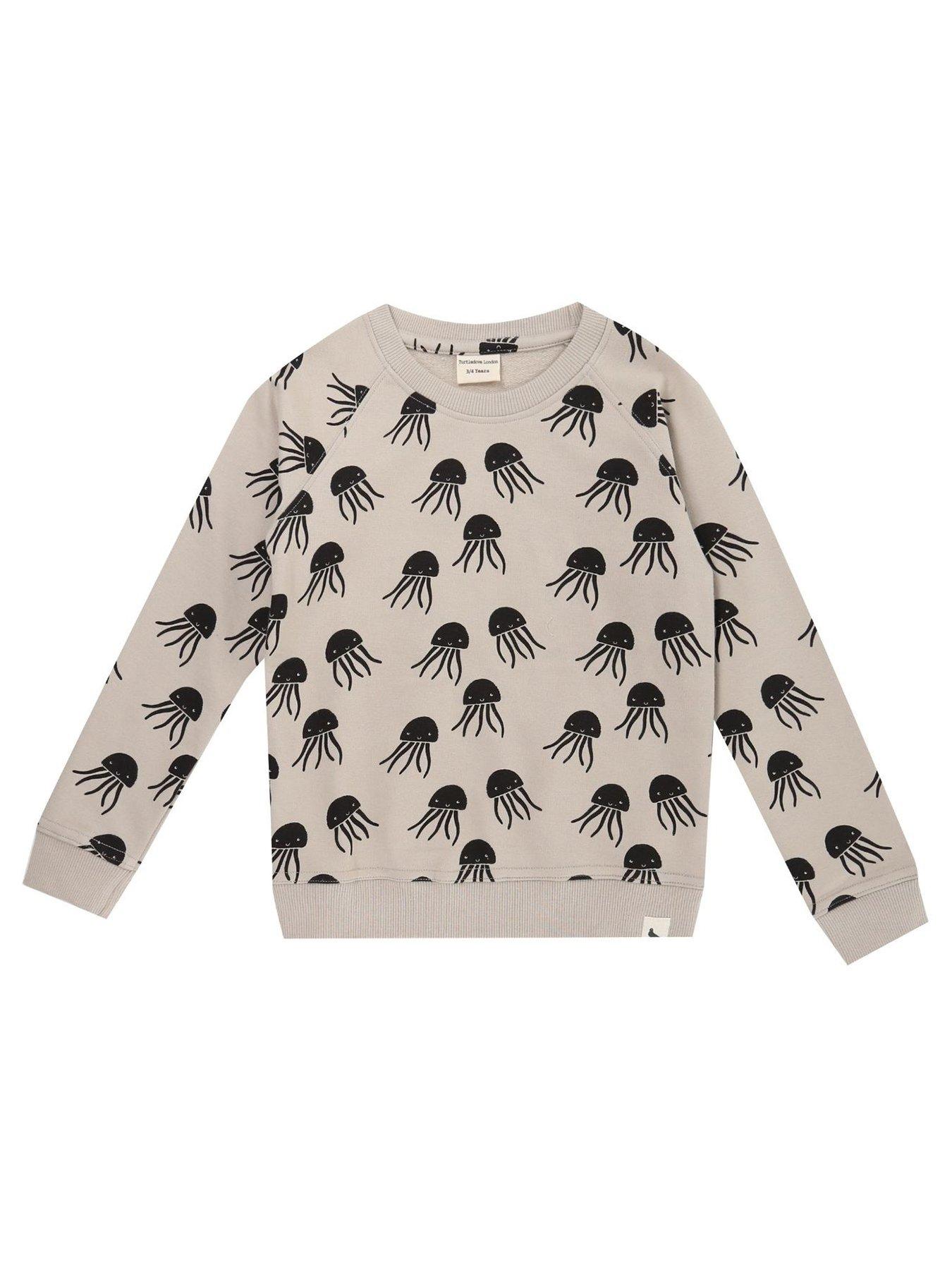 undefined Kids Jellyfish Print Sweatshirt - Sand