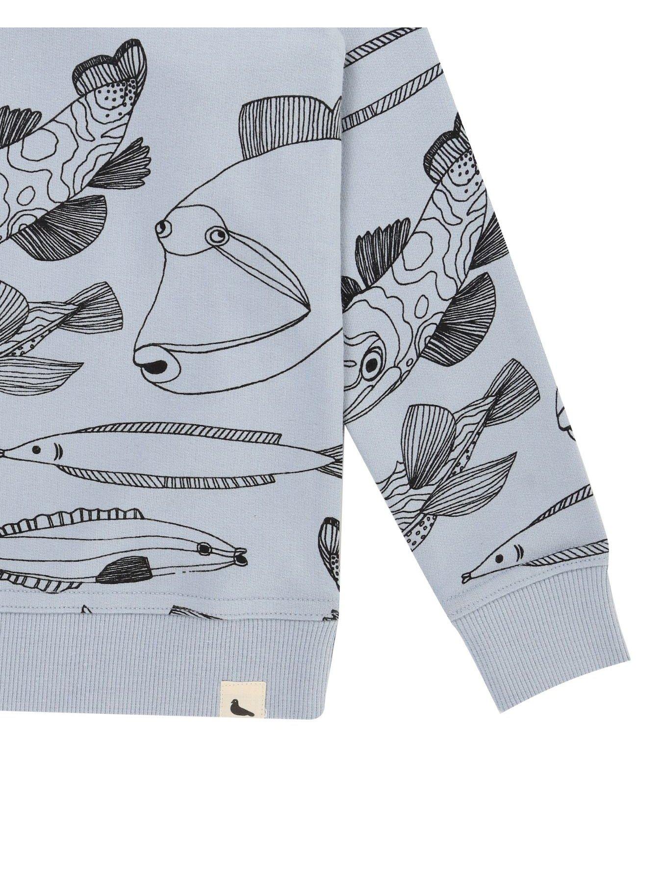  image of turtledove-london-kids-favourite-fish-print-sweatshirt-marine