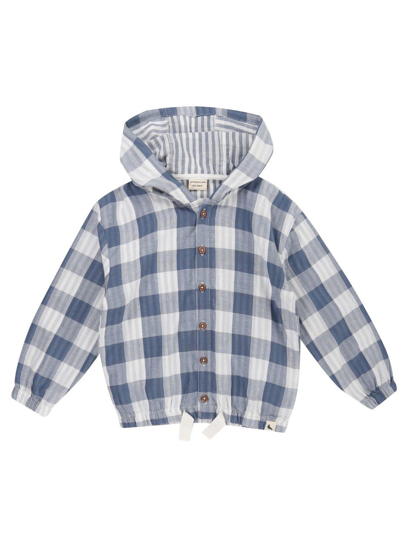 turtledove-london-kids-marine-check-hoodie-blue