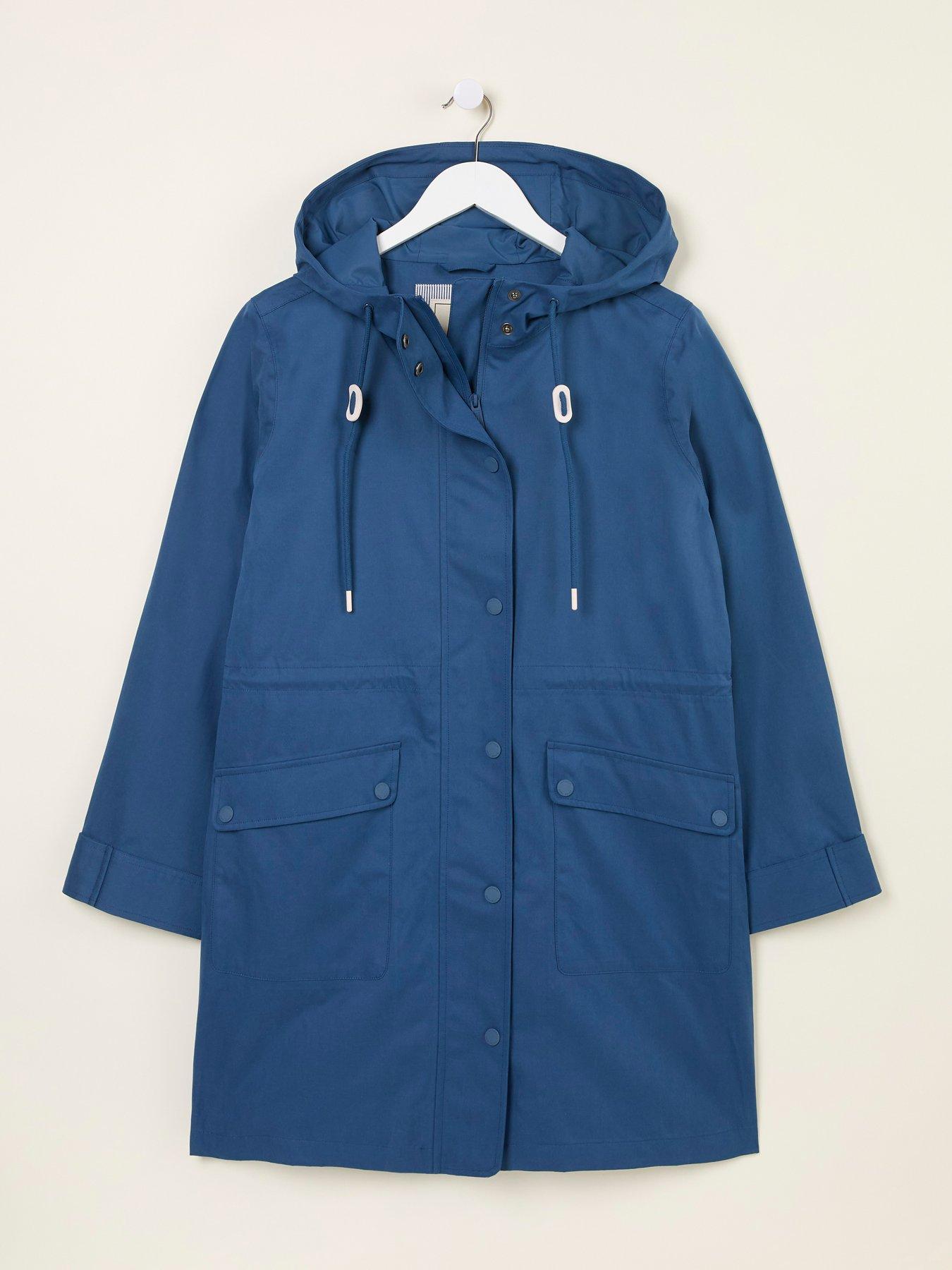  image of fatface-lola-waterproof-coat-navy