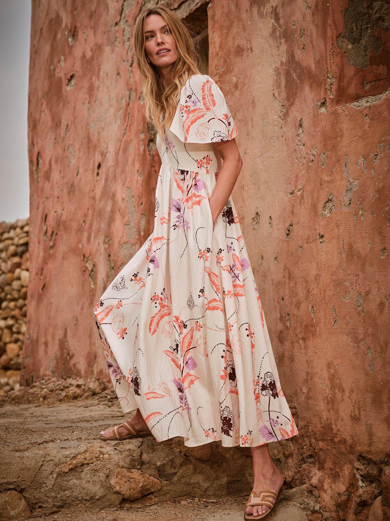princess polly baby blue dress Sculpted Beige Western Sleeveless Maxi Dress | Dresses | Beige