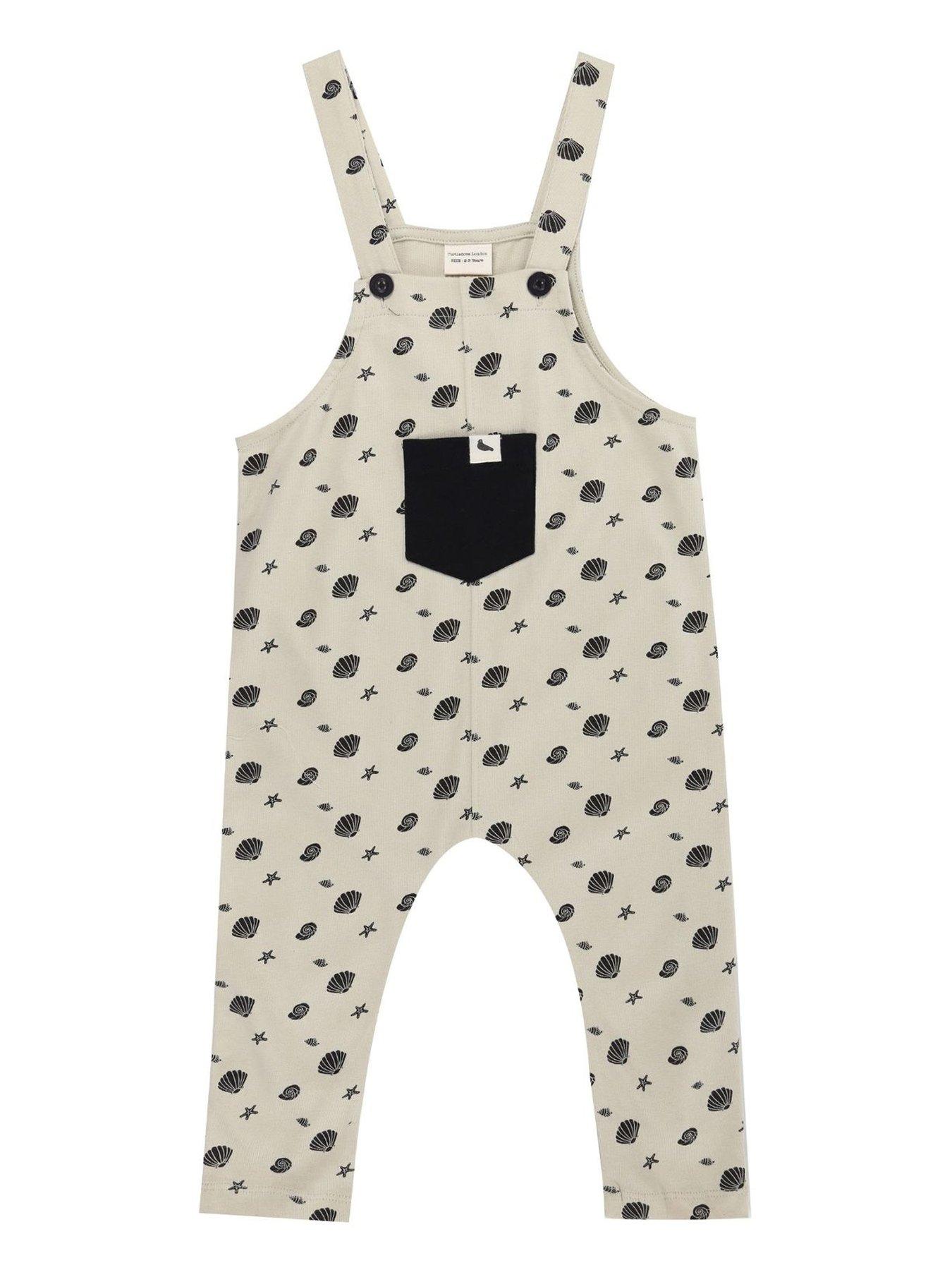  image of turtledove-london-kids-seashell-dungarees-sand
