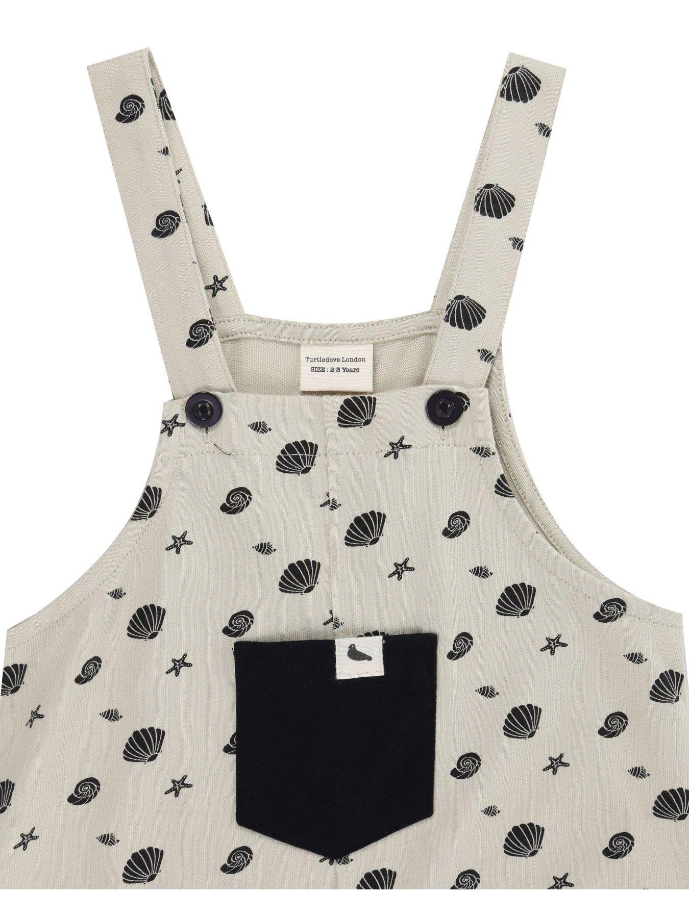  image of turtledove-london-kids-seashell-dungarees-sand