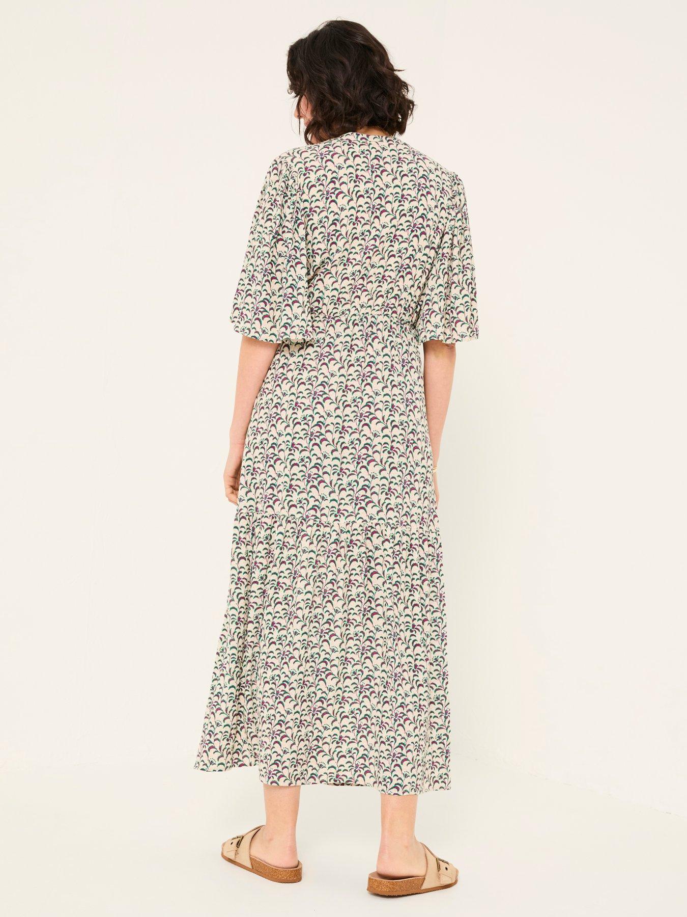 Image 2 of 3 of FatFace Paige Vine Floral Midi Dress - Multi