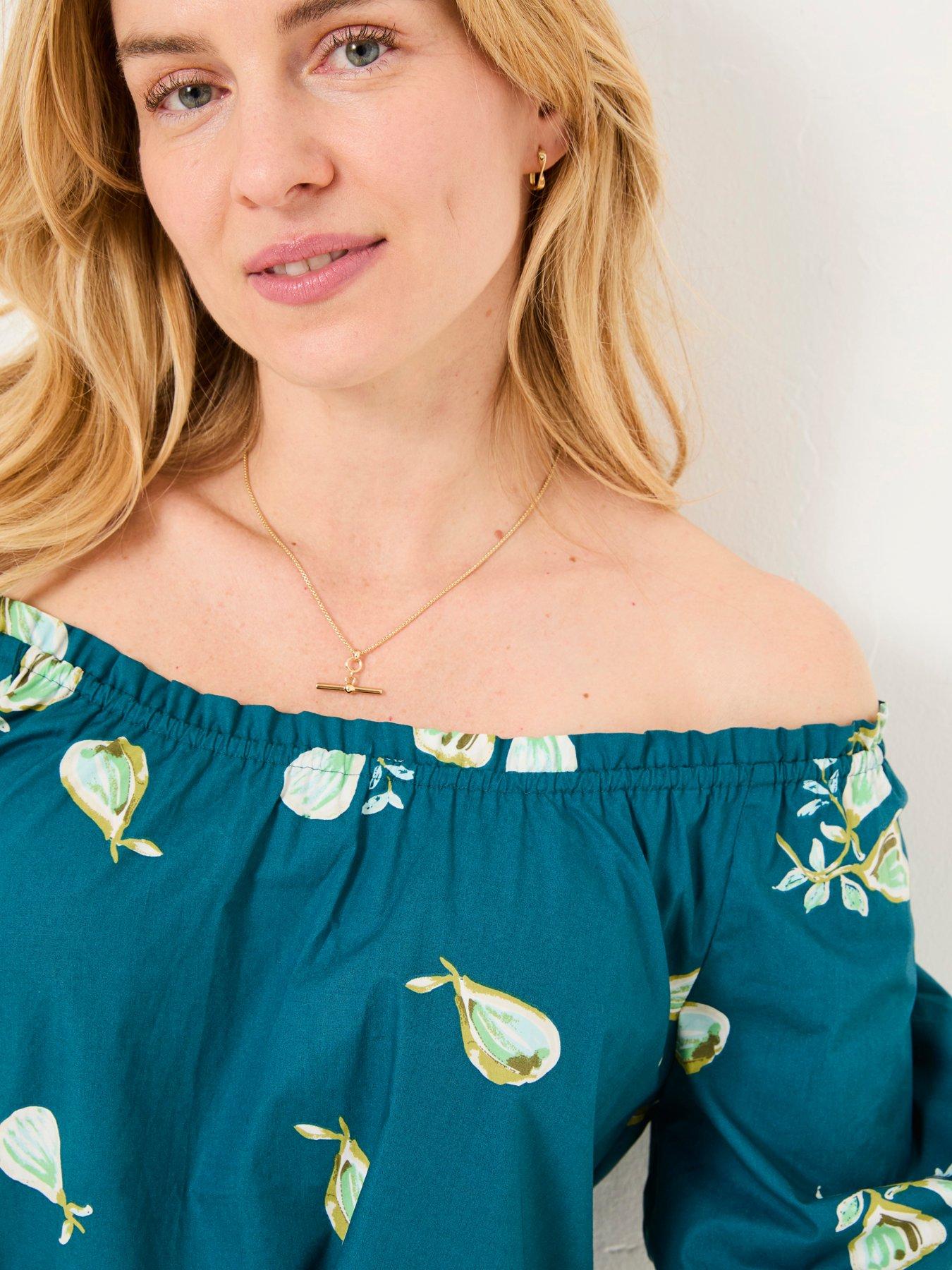 Image 4 of 5 of FatFace Ronnie Fig Print Blouse - Blue