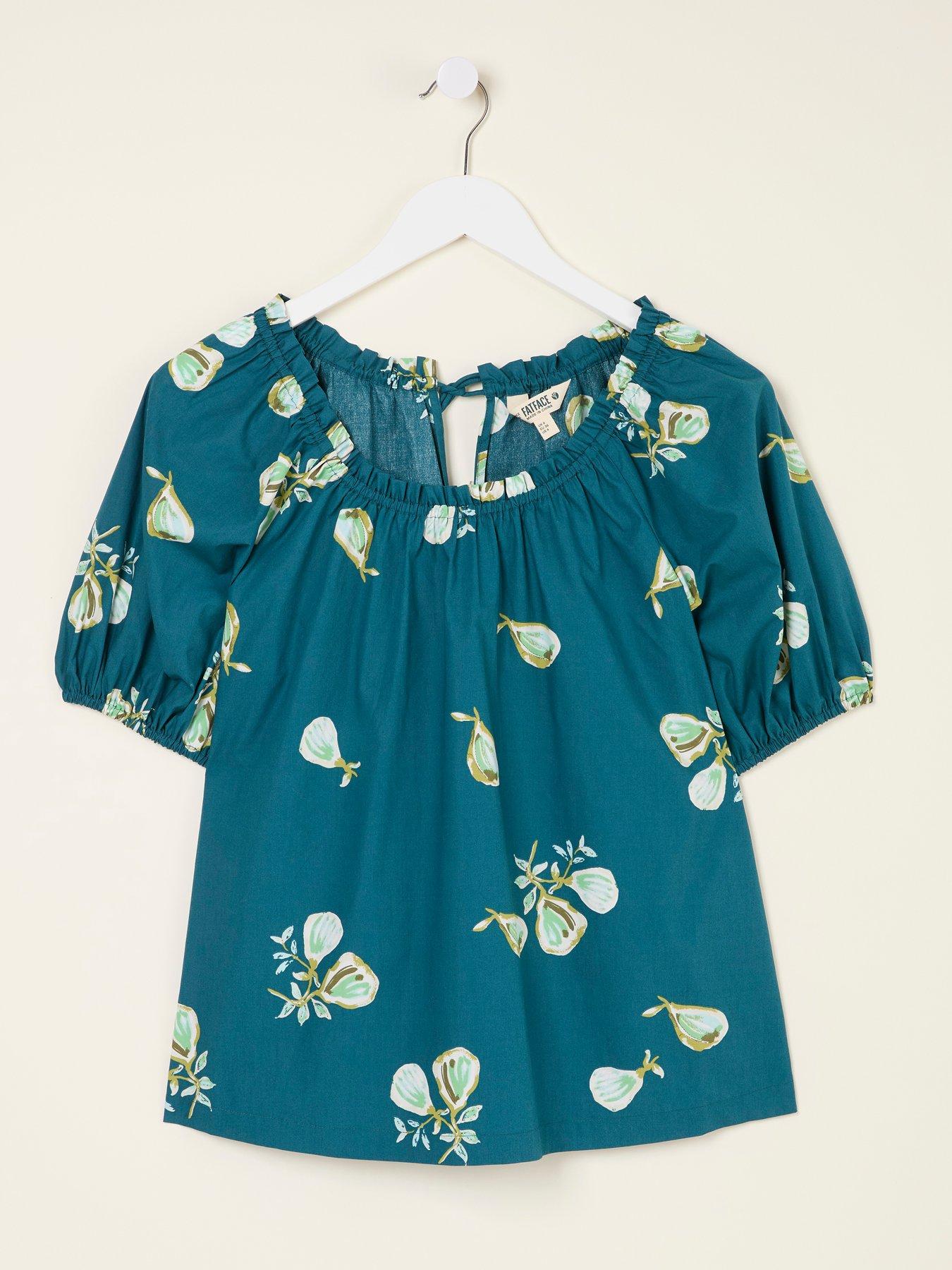 Image 5 of 5 of FatFace Ronnie Fig Print Blouse - Blue