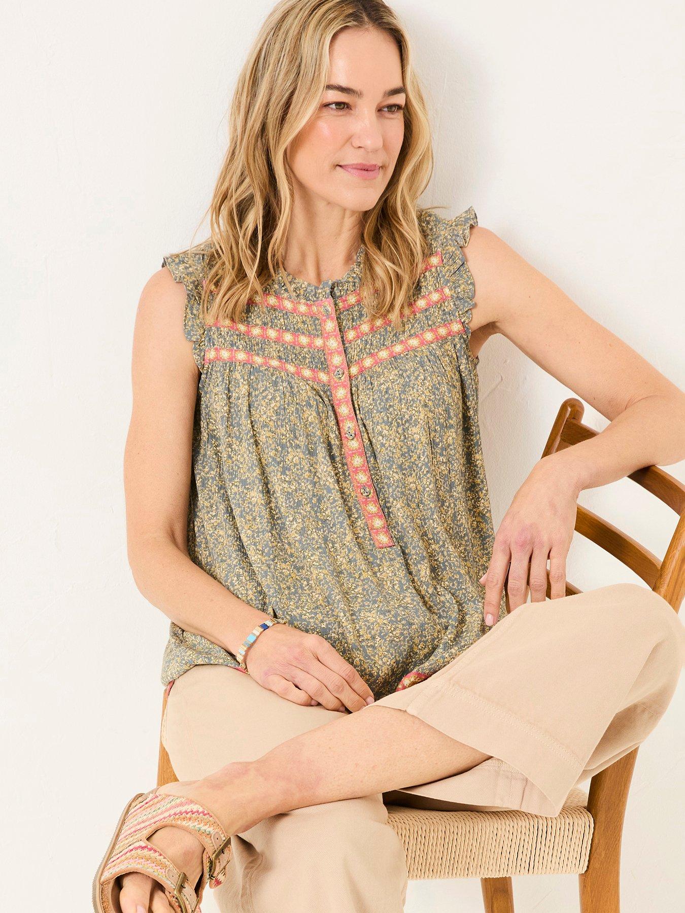 undefined Patsy Air Ditsy Blouse - Grey