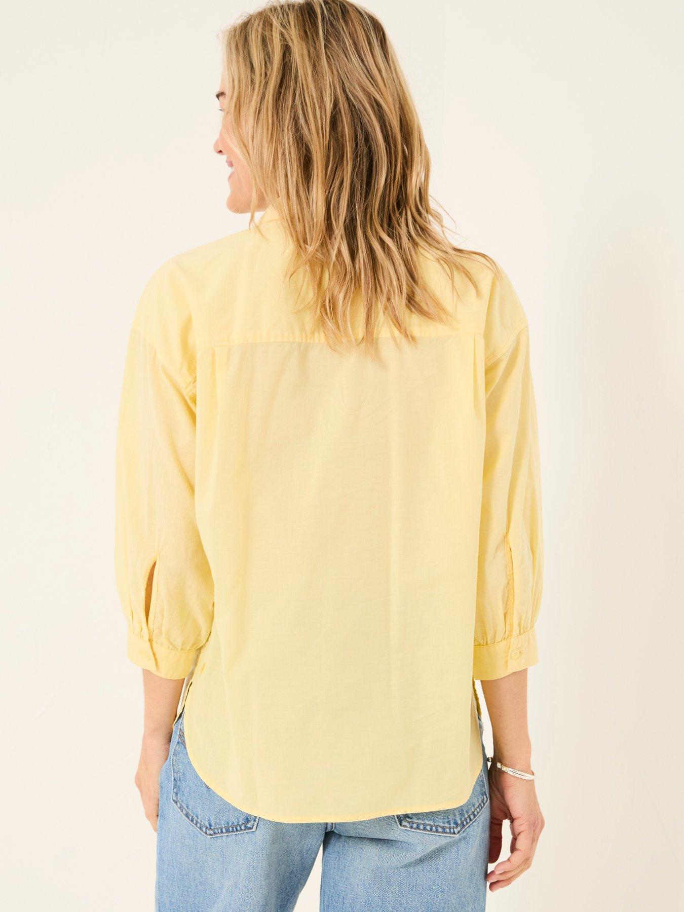  image of fatface-whitney-shirt-yellow