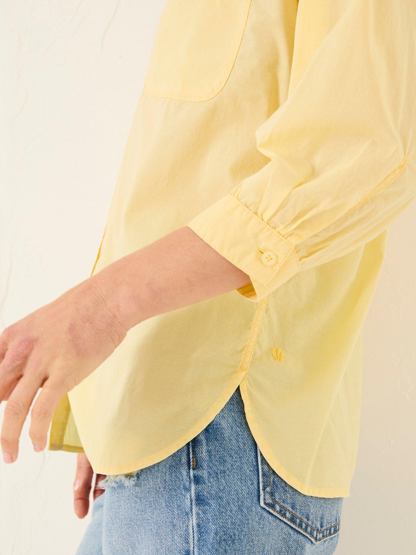  image of fatface-whitney-shirt-yellow