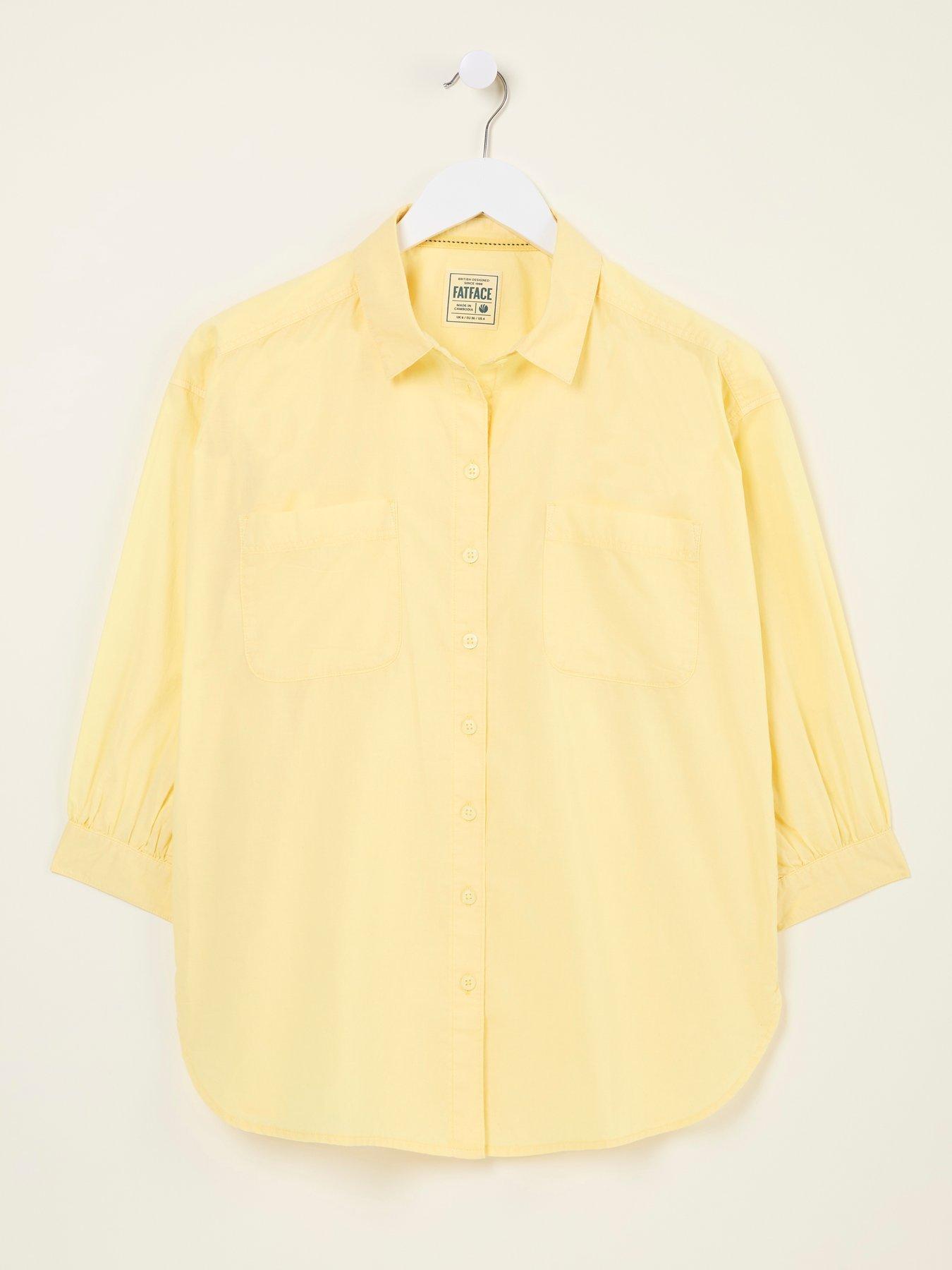  image of fatface-whitney-shirt-yellow