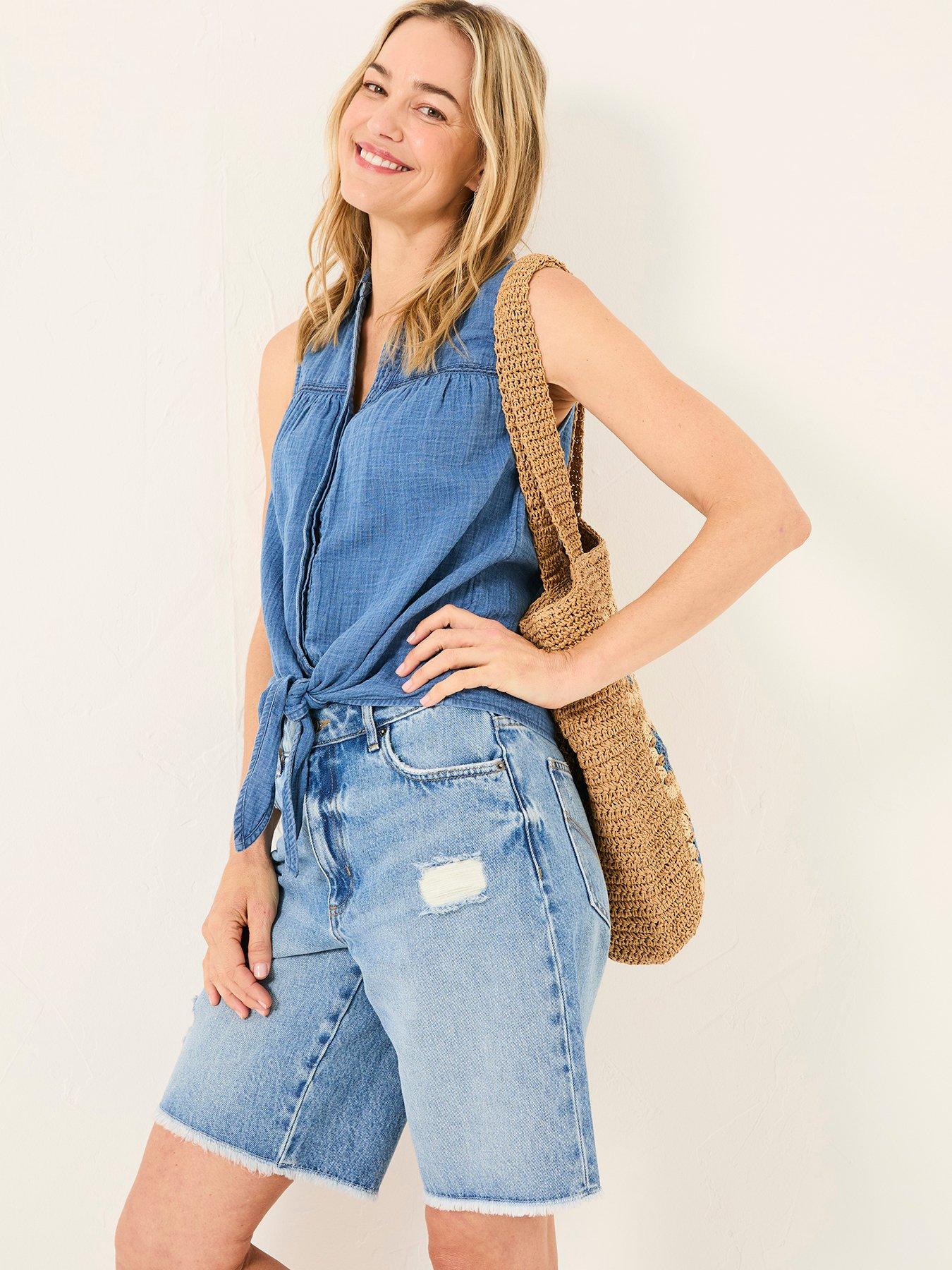 undefined Sam Sleeveless Shirt - Blue