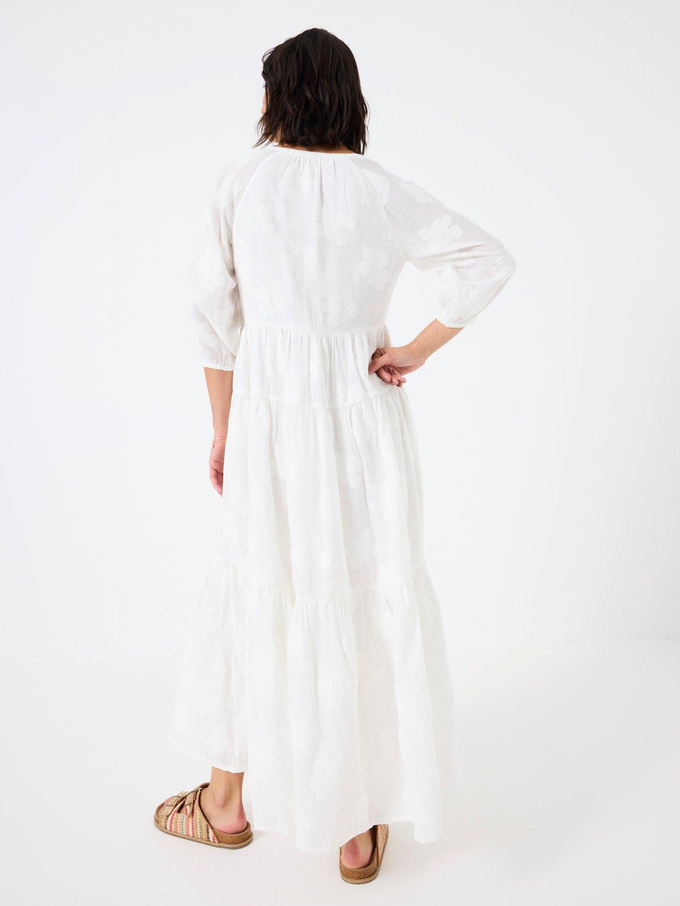 stillFront image of fatface-jacquard-dress-white