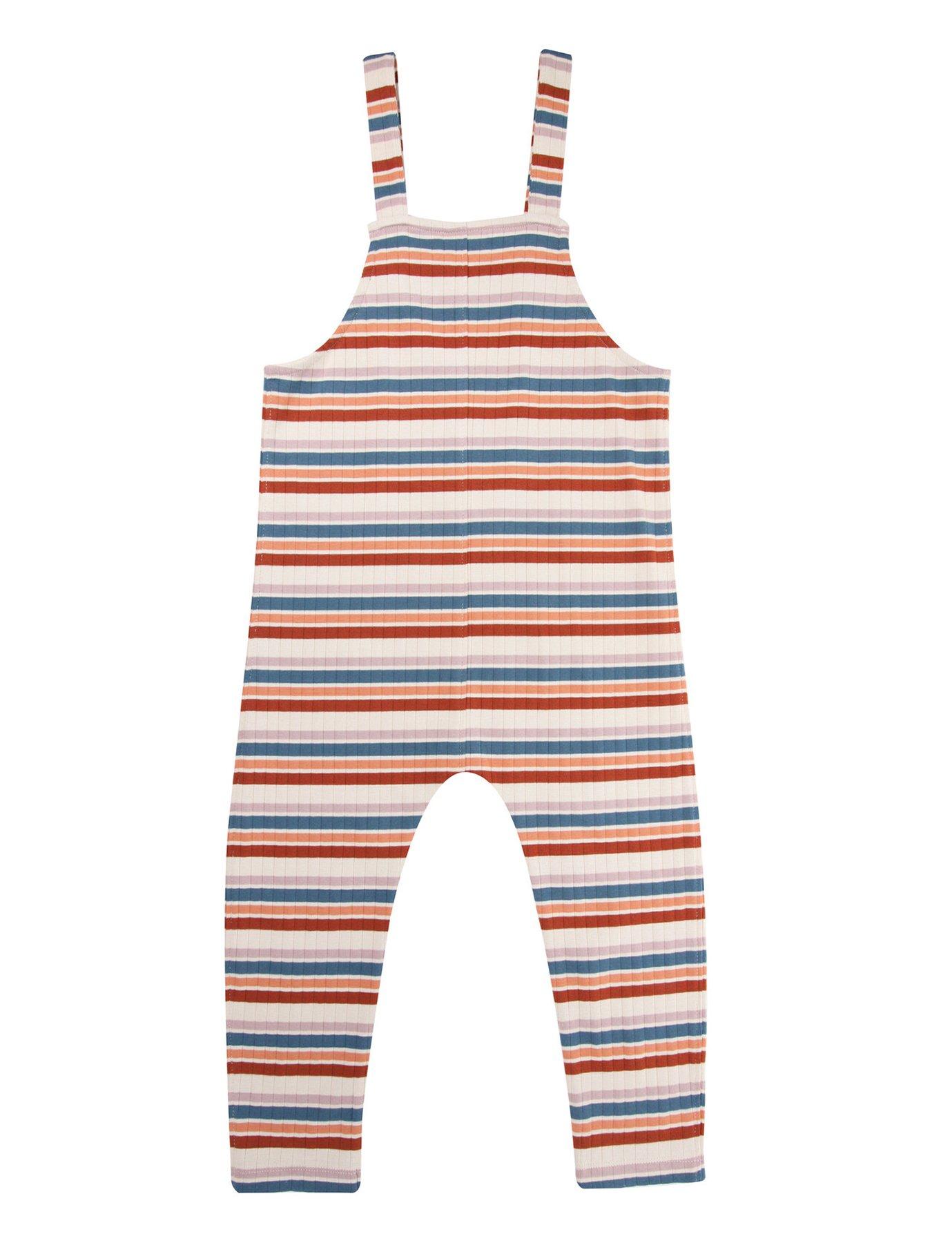  image of turtledove-london-kids-stripe-dungarees-multi
