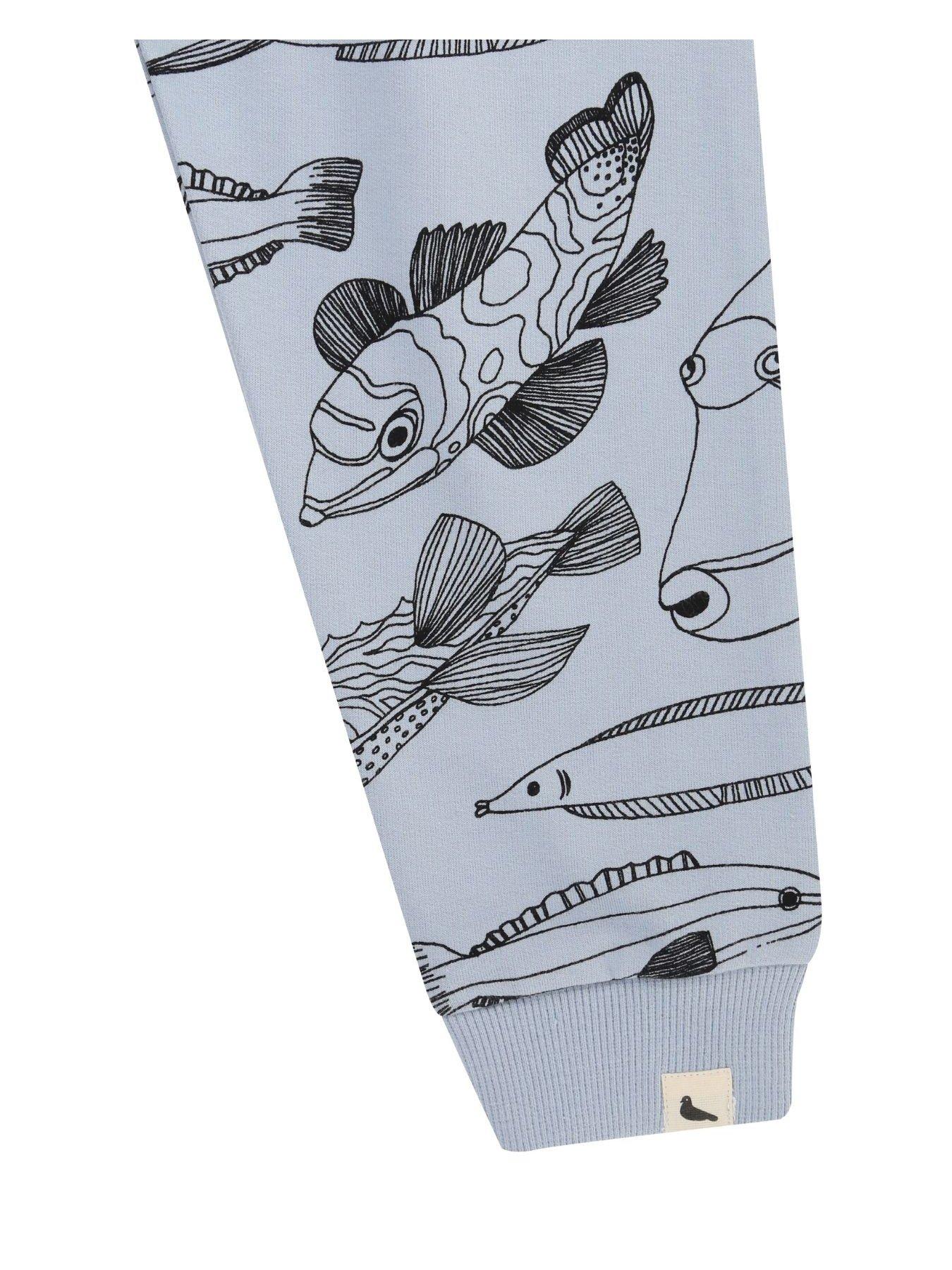  image of turtledove-london-kids-favourite-fish-print-joggers-marine