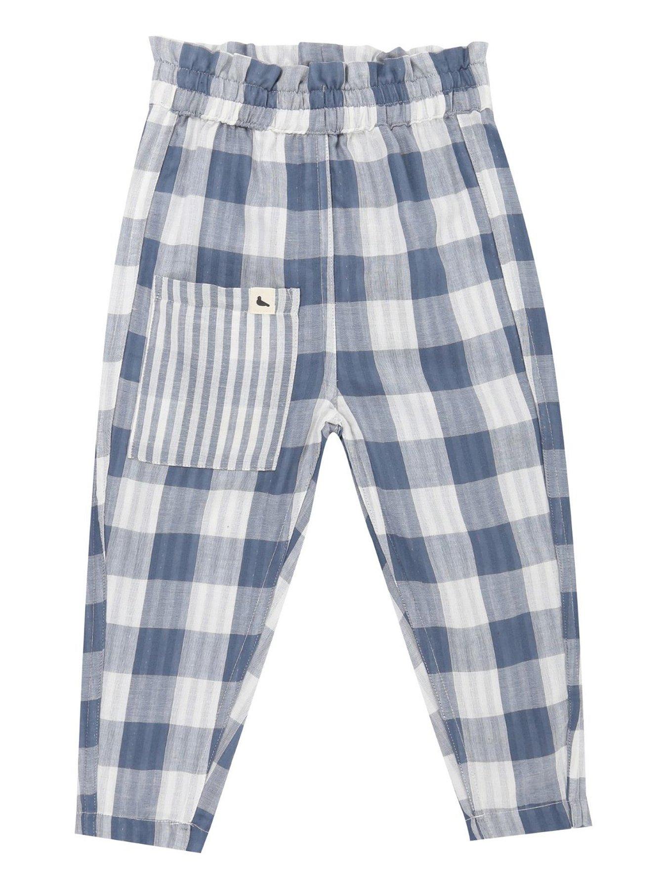 turtledove-london-kids-marine-check-reversible-trousers-blue