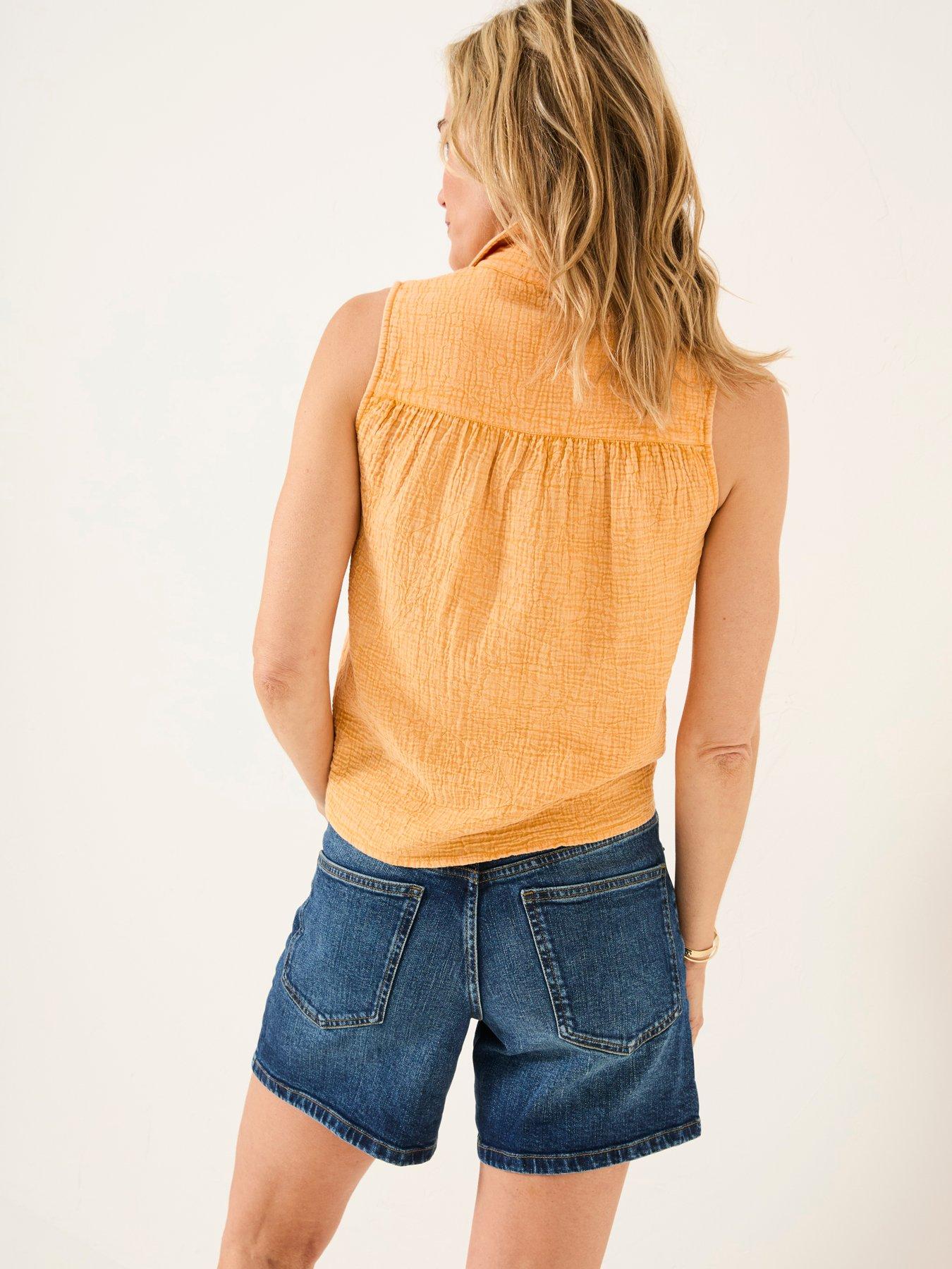  image of fatface-sam-shirt-orange