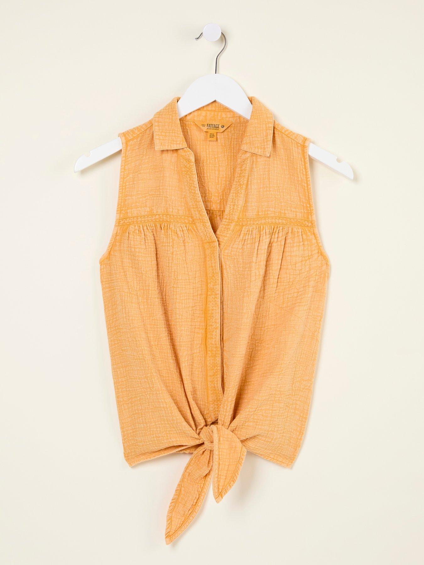  image of fatface-sam-shirt-orange