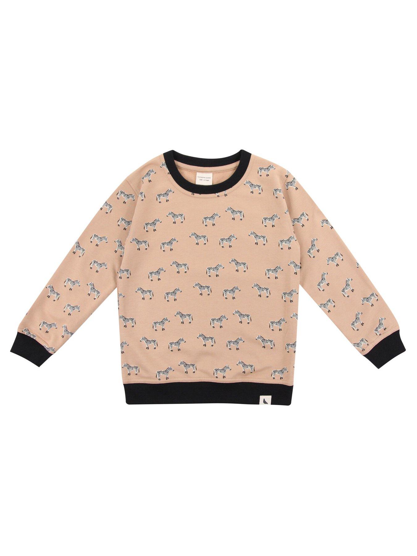 turtledove-london-kids-zebra-sweatshirt-light-brown