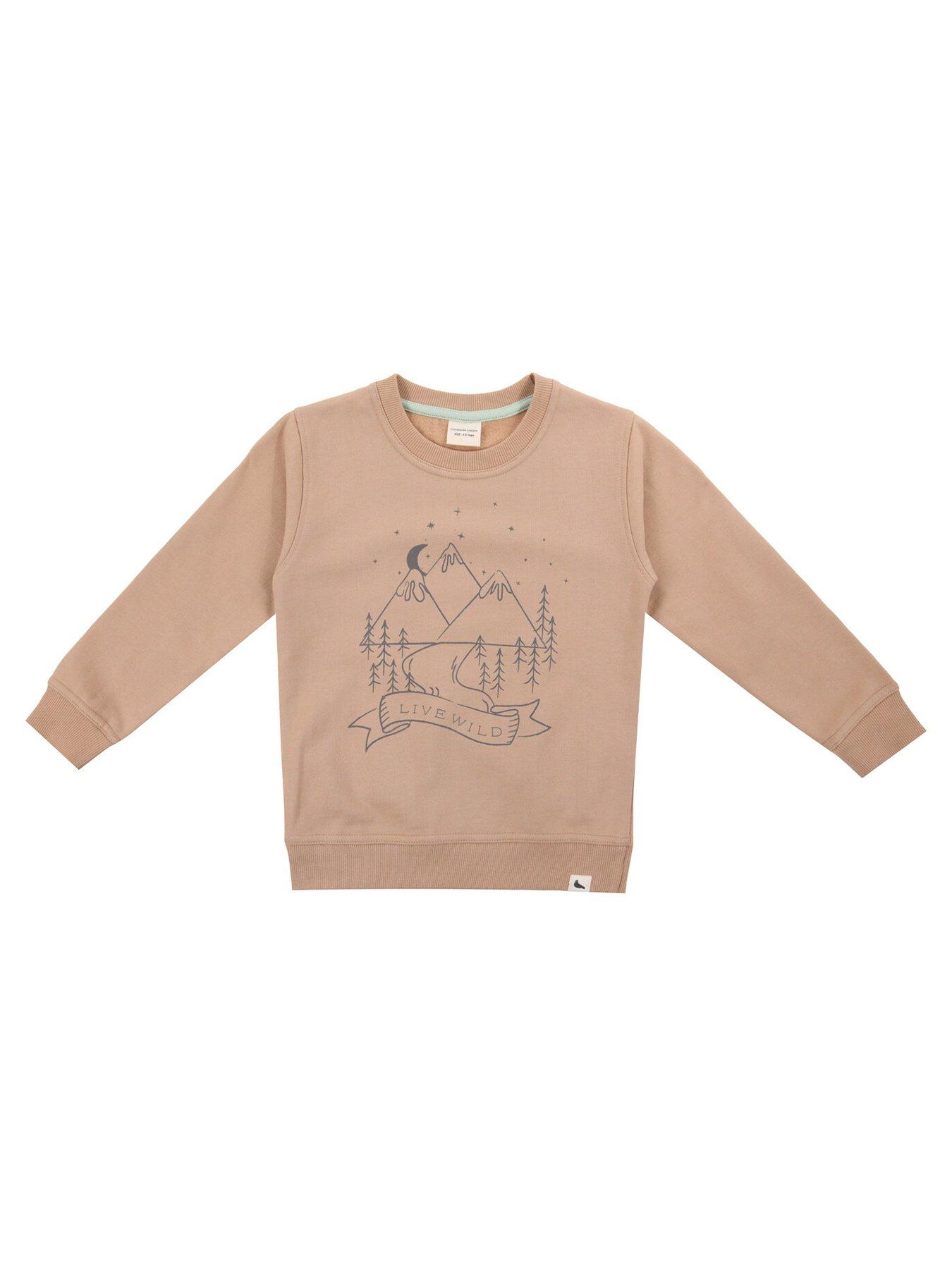 turtledove-london-kids-mountain-scene-motif-sweatshirt-stone
