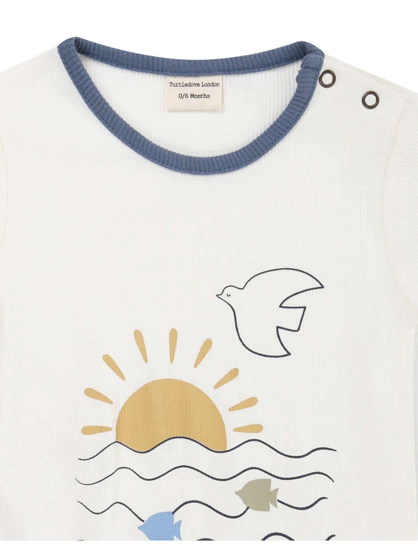  image of turtledove-london-baby-retro-rib-short-romper-multi