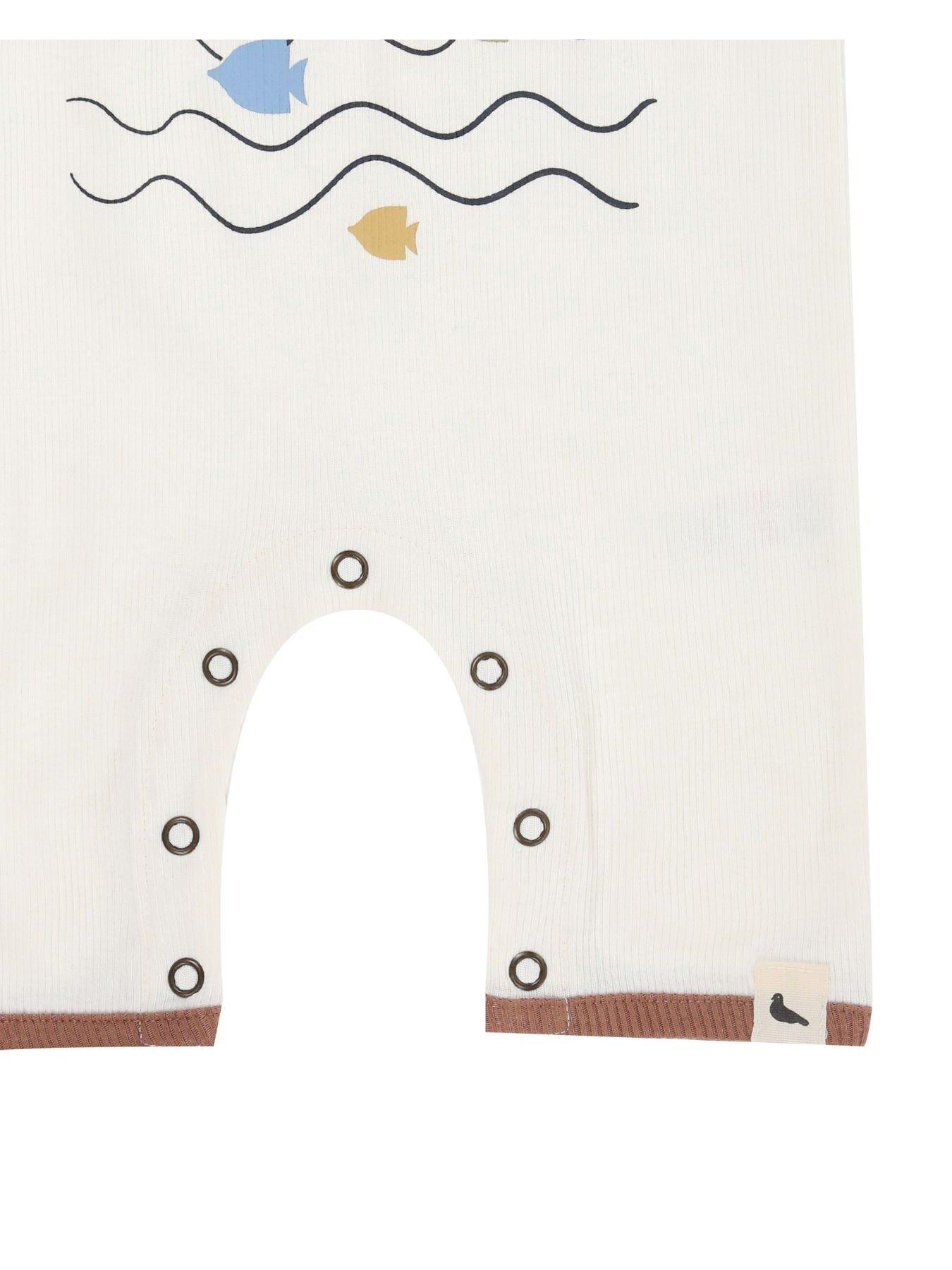  image of turtledove-london-baby-retro-rib-short-romper-multi