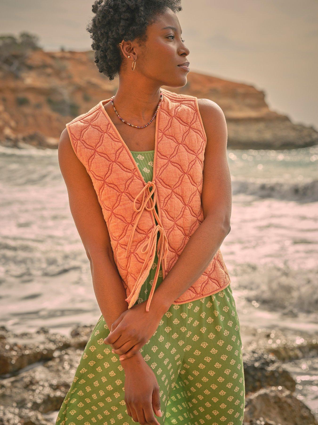 undefined Quilted Waistcoat - Pink