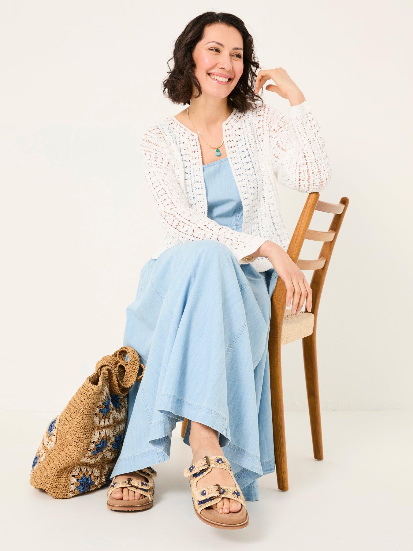 Image 3 of 5 of FatFace Florence Cardigan - White