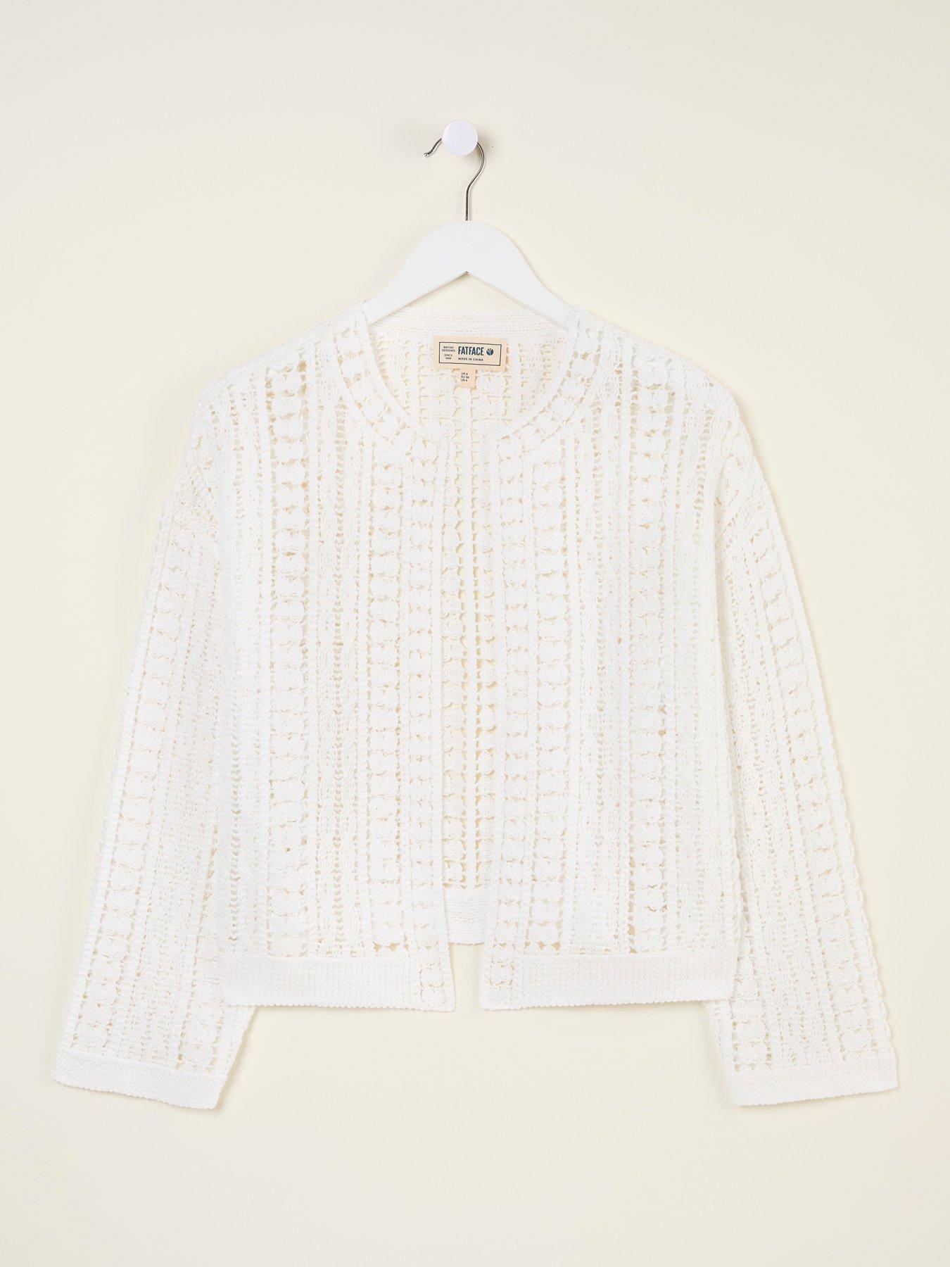 Image 5 of 5 of FatFace Florence Cardigan - White