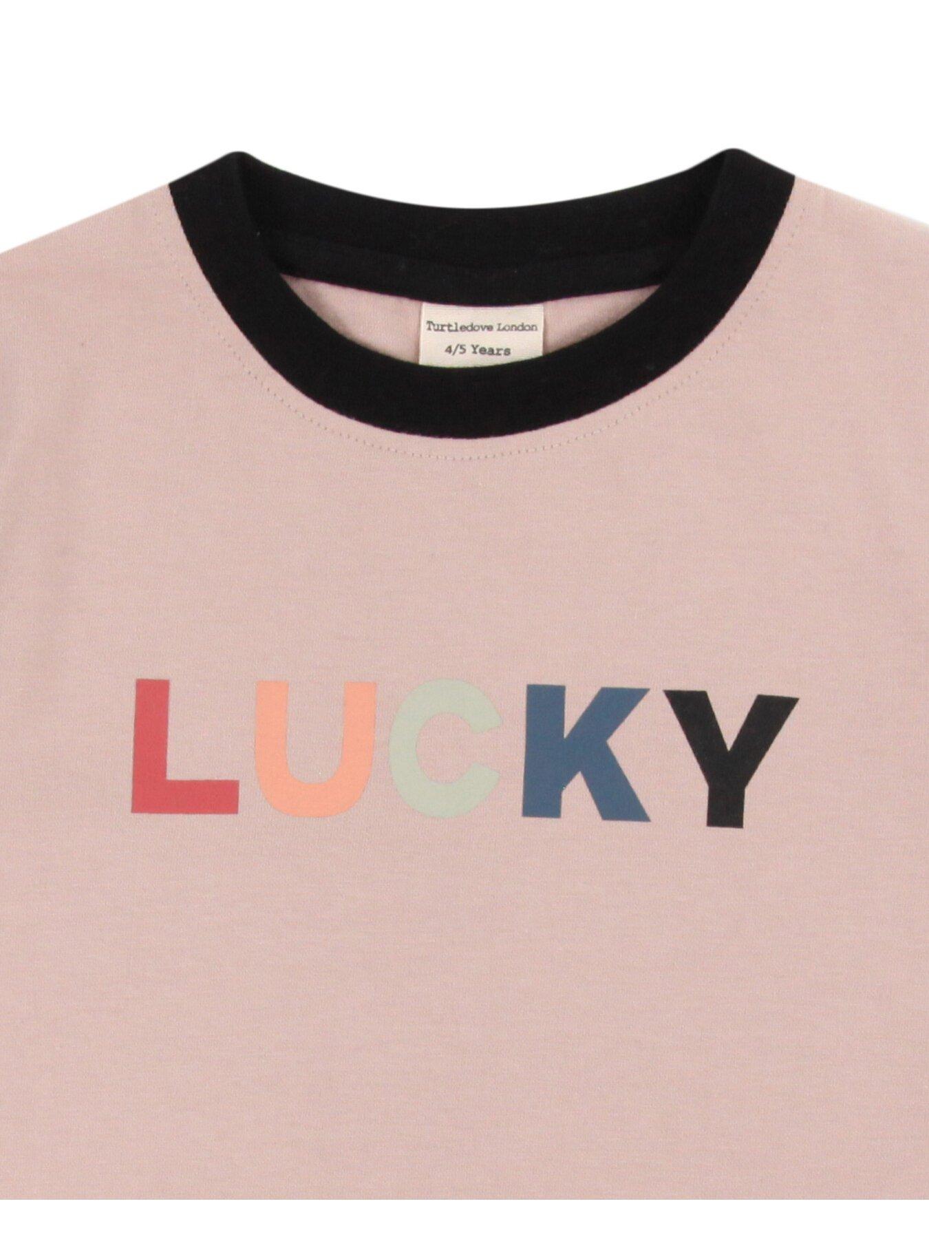  image of turtledove-london-kids-lucky-print-long-sleeve-top-multi