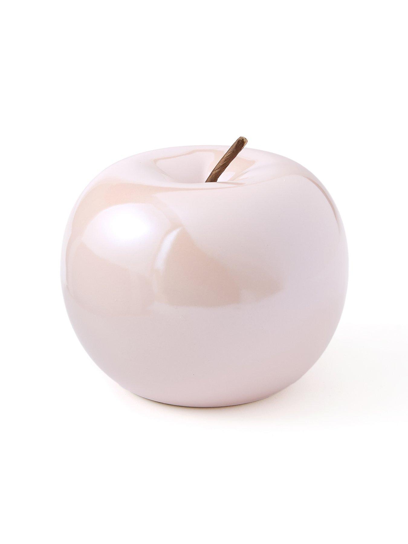 Image 4 of 5 of Very Home Set of 2 Ceramic Pink Apple Christmas Decorations