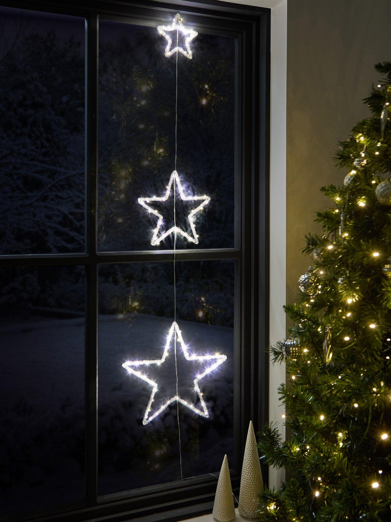 undefined Set of 3 Star Indoor/Outdoor Christmas Lights