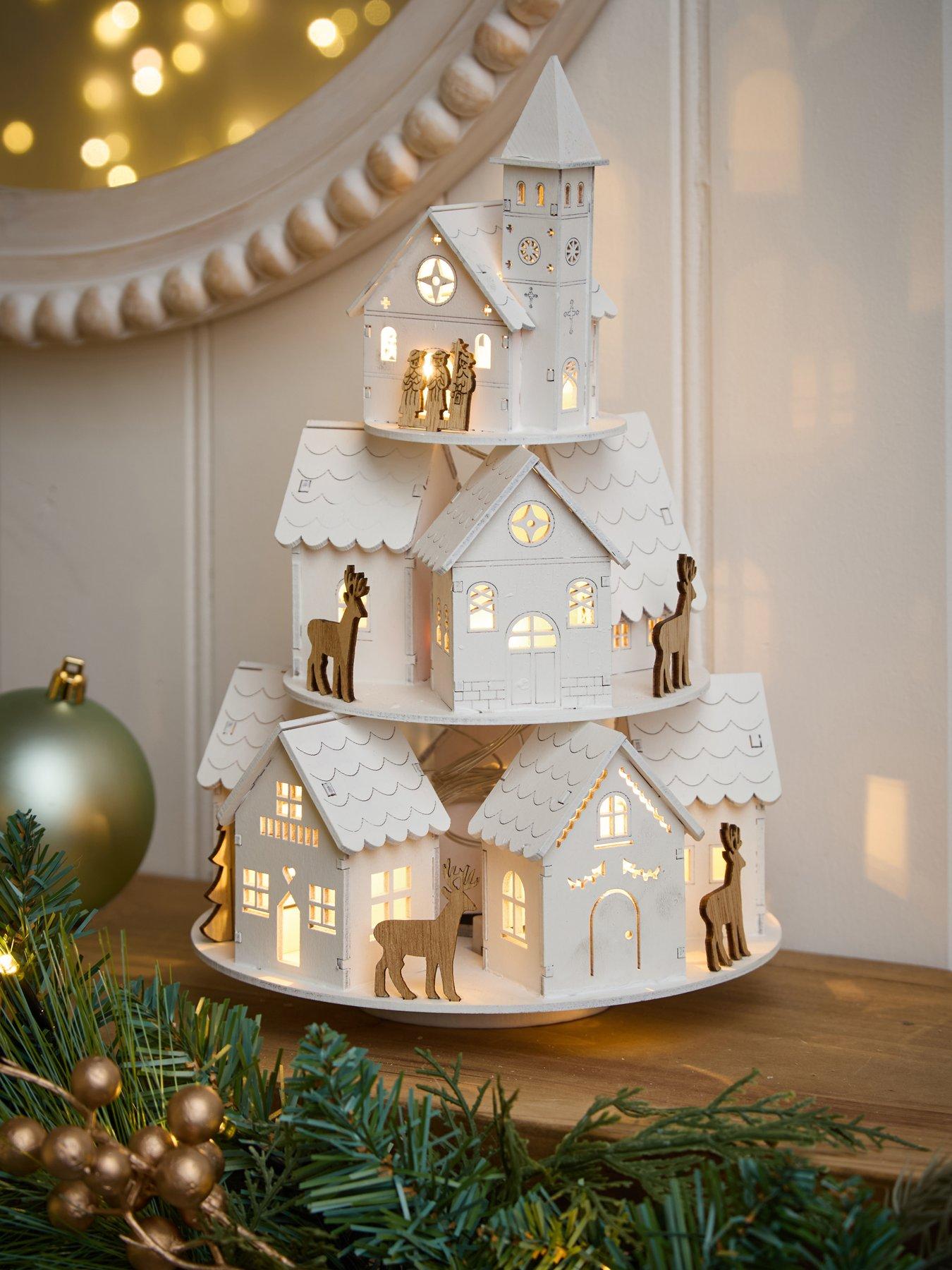 undefined Rotating House Scene with Music Christmas Decoration