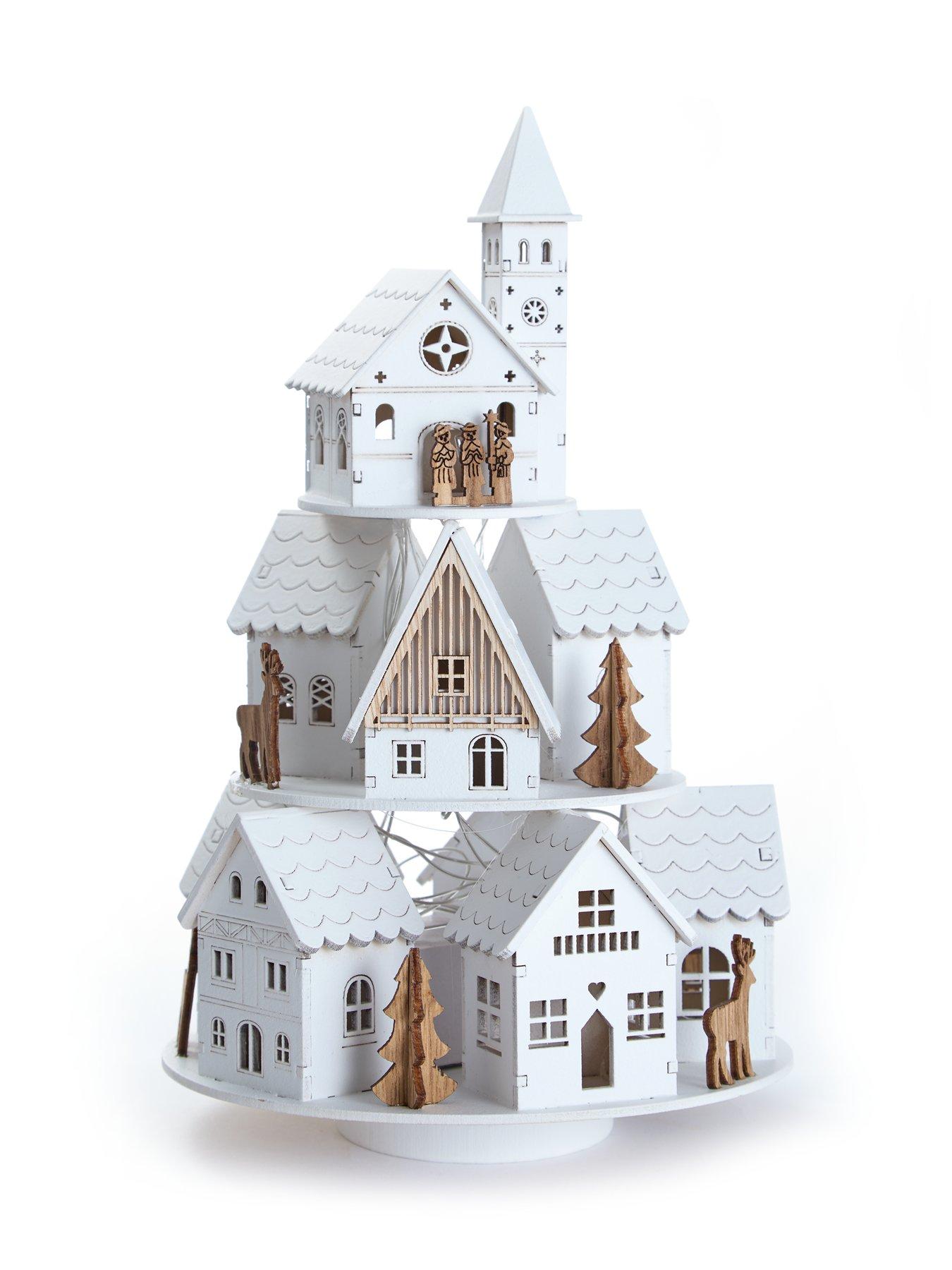 Image 2 of 4 of Very Home Rotating House Scene with Music Christmas Decoration
