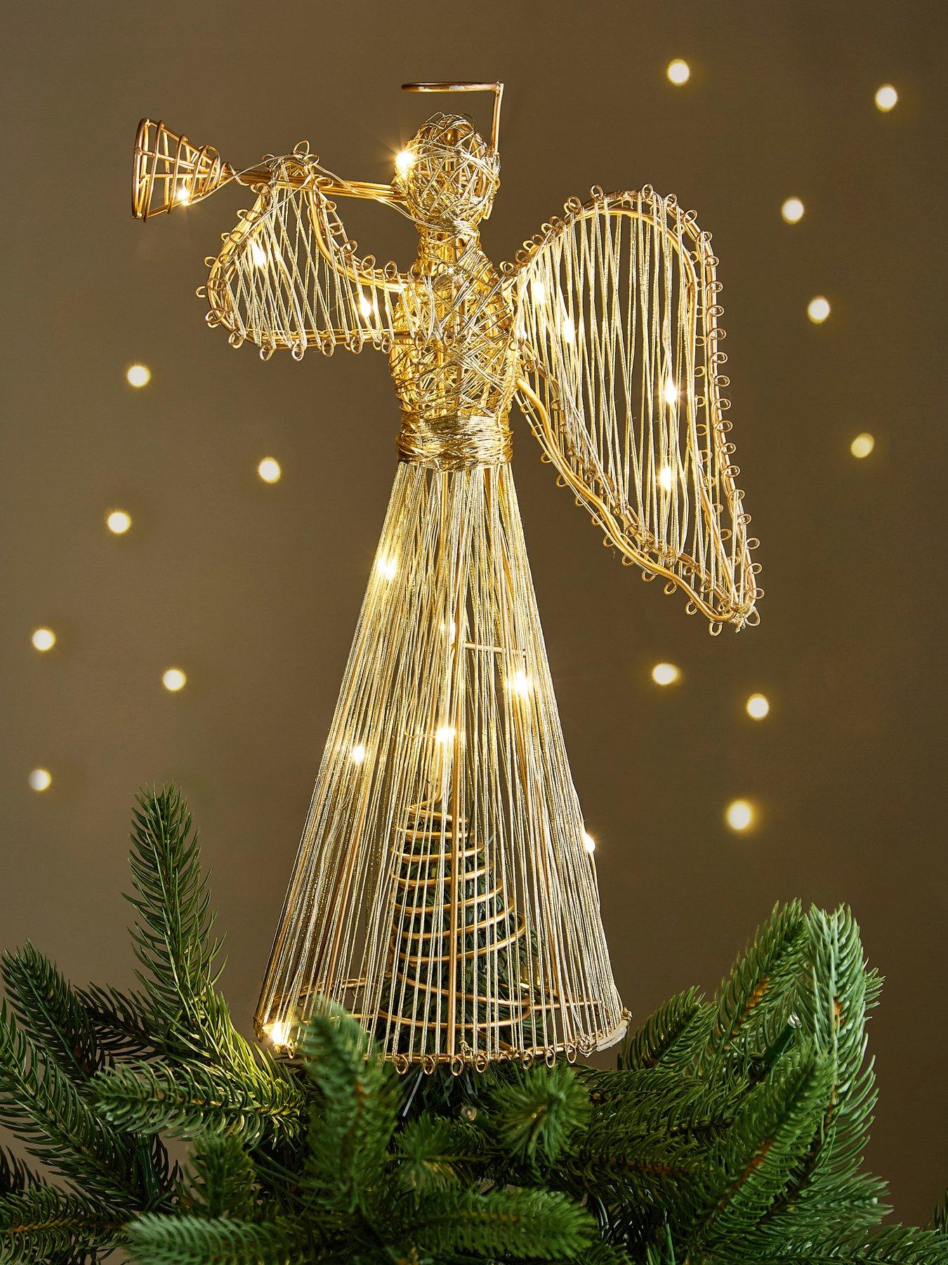 undefined 30 cm Pre Lit Angel Christmas Tree Topper