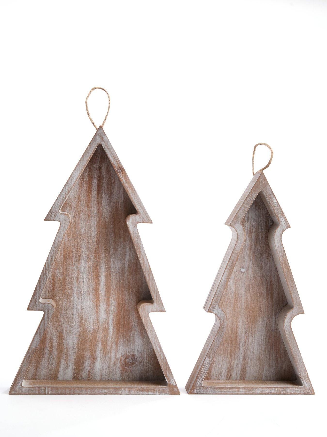 Image 2 of 7 of The Very Collection Set of 2 Decorative Christmas&nbsp;Tree Trays/Decorations