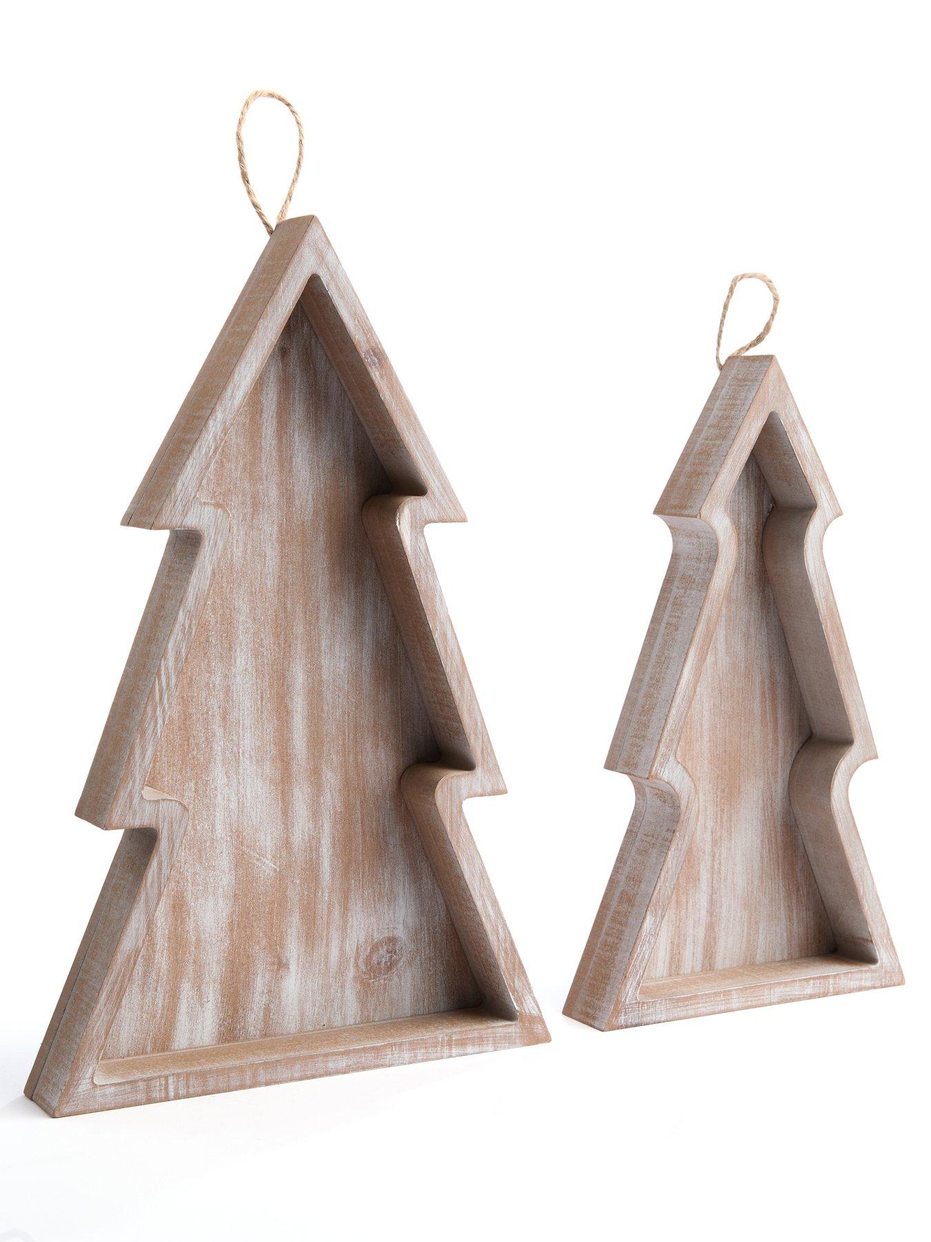 Image 3 of 7 of The Very Collection Set of 2 Decorative Christmas&nbsp;Tree Trays/Decorations