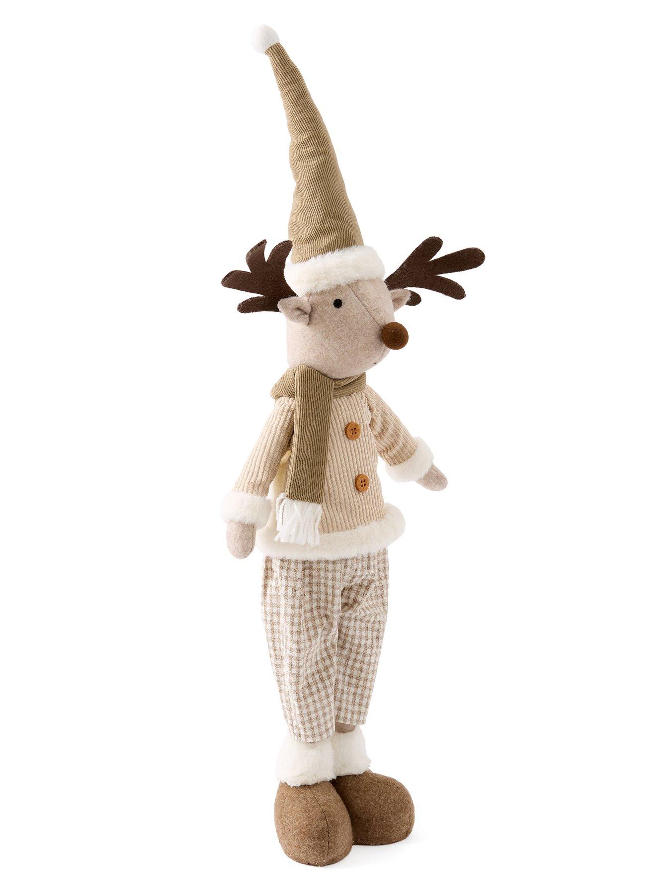 Image 3 of 5 of Very Home Plush Deer In Check Trousers Christmas Decoration