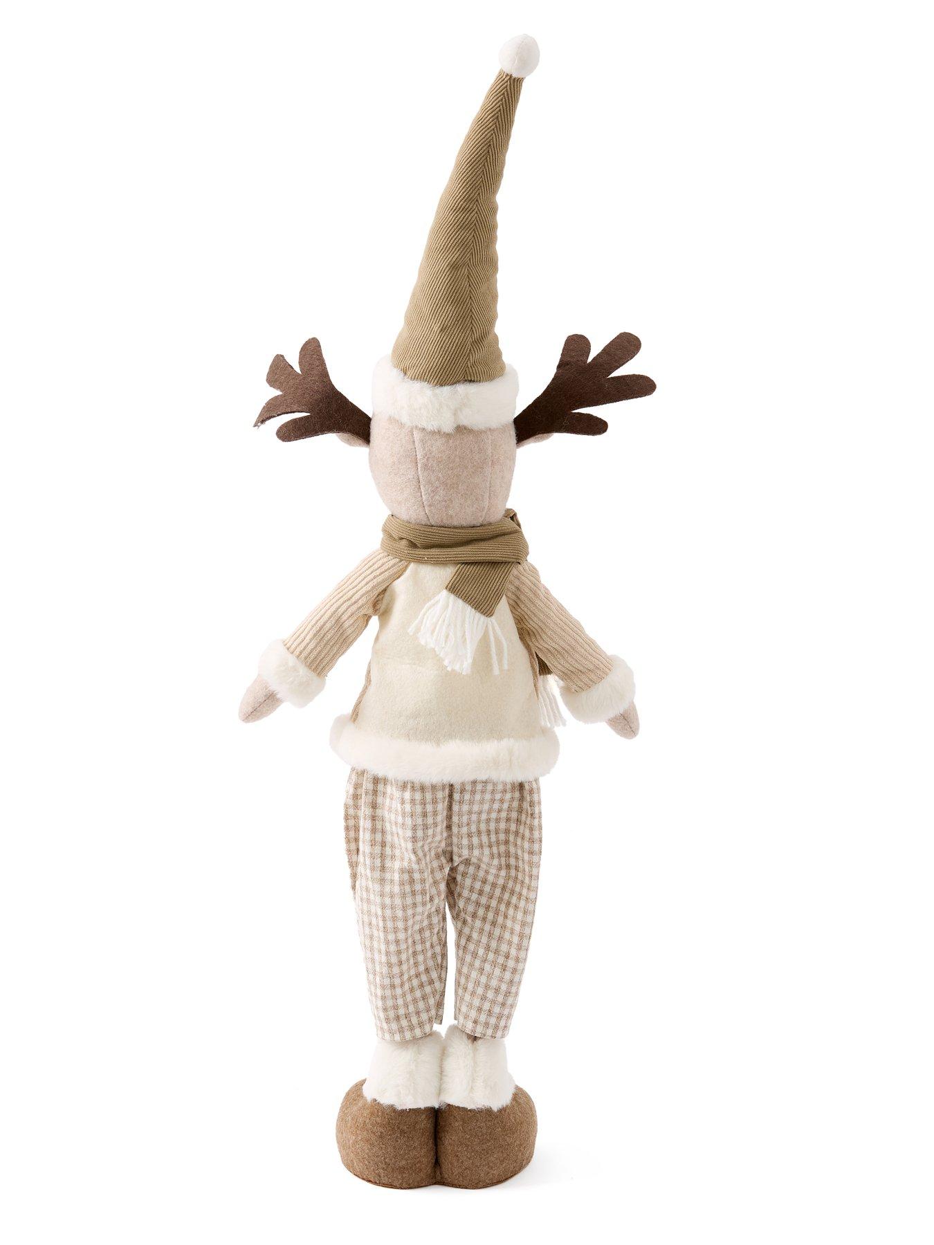 Image 4 of 5 of Very Home Plush Deer In Check Trousers Christmas Decoration