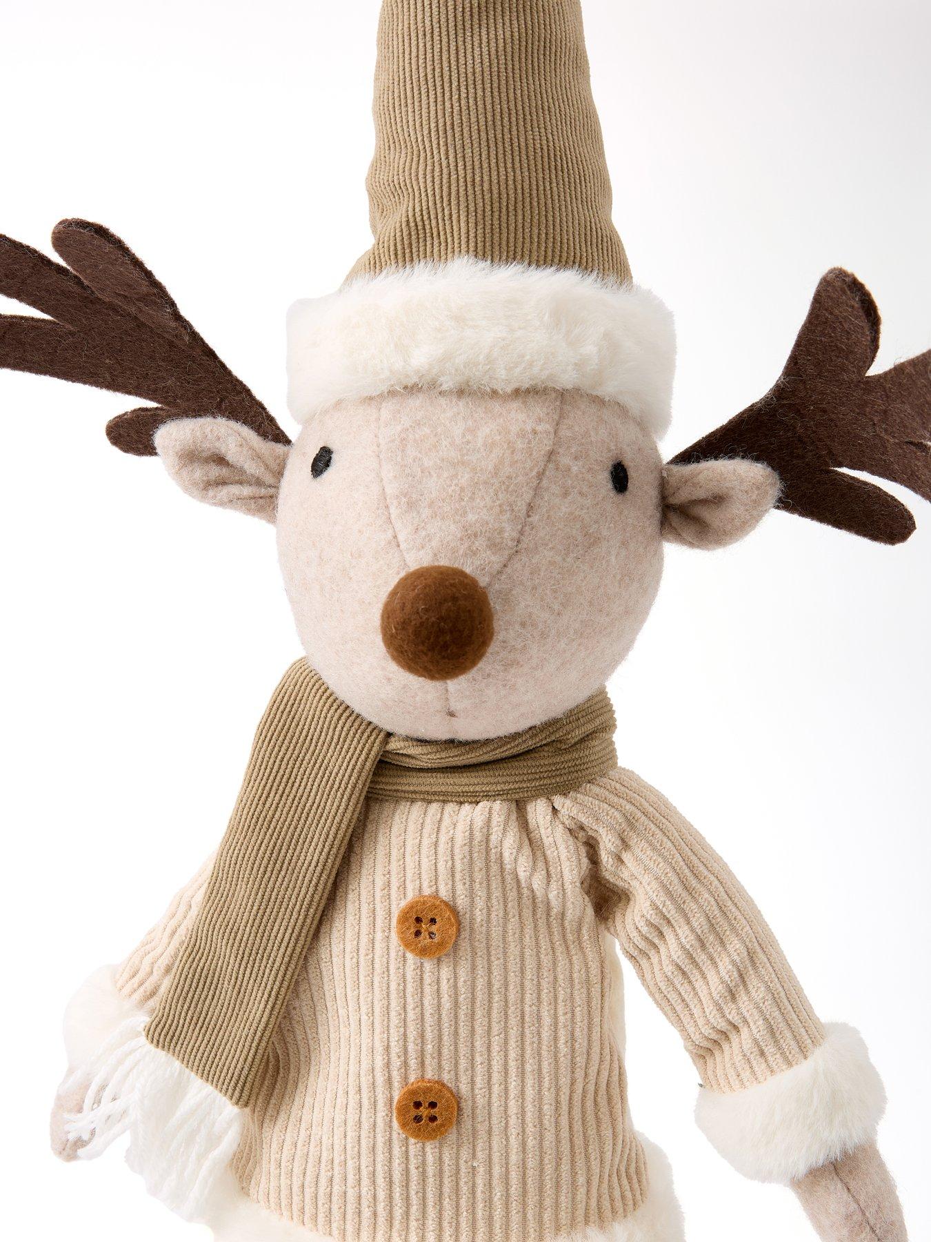 Image 5 of 5 of Very Home Plush Deer In Check Trousers Christmas Decoration