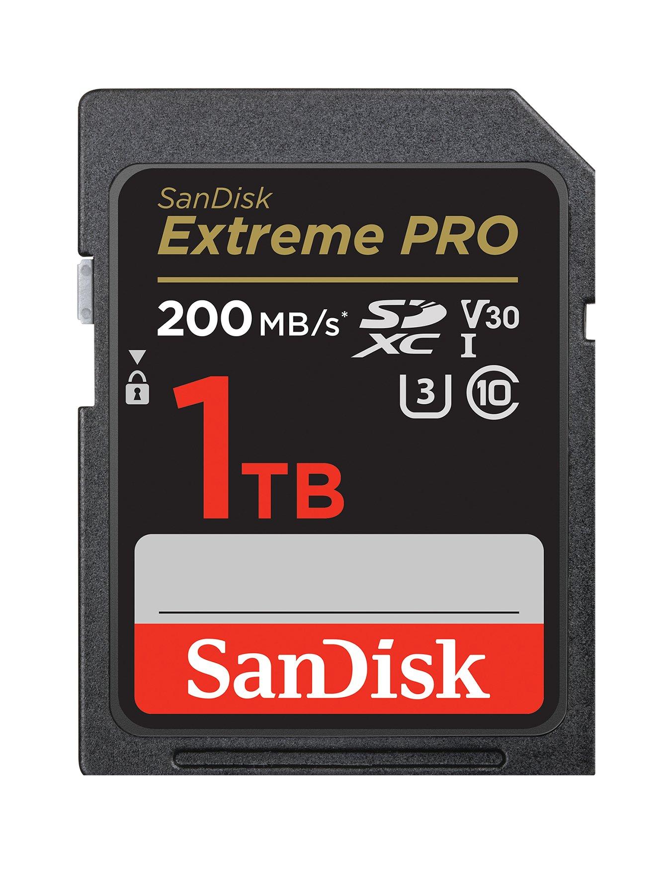 undefined Extreme PRO 1TB SDXC Memory Card + 2 years RescuePRO Deluxe up to 200MB/s  &  140MB/s Read/Write speeds, UHS-I, Class 10, U3, V30