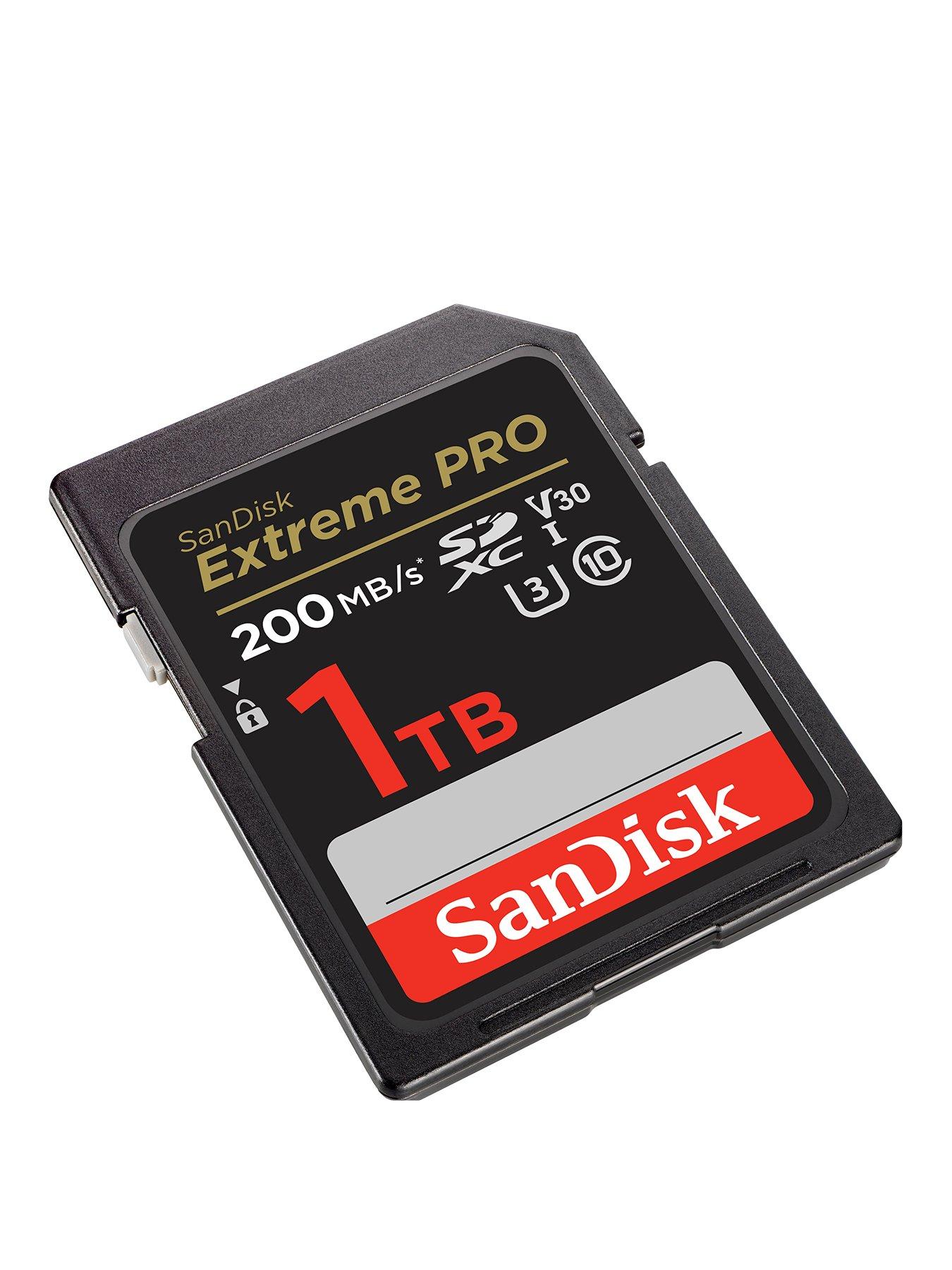 Image 2 of 3 of SanDisk Extreme PRO 1TB SDXC Memory Card + 2 years RescuePRO Deluxe up to 200MB/s &amp; 140MB/s Read/Write speeds, UHS-I, Class 10, U3, V30